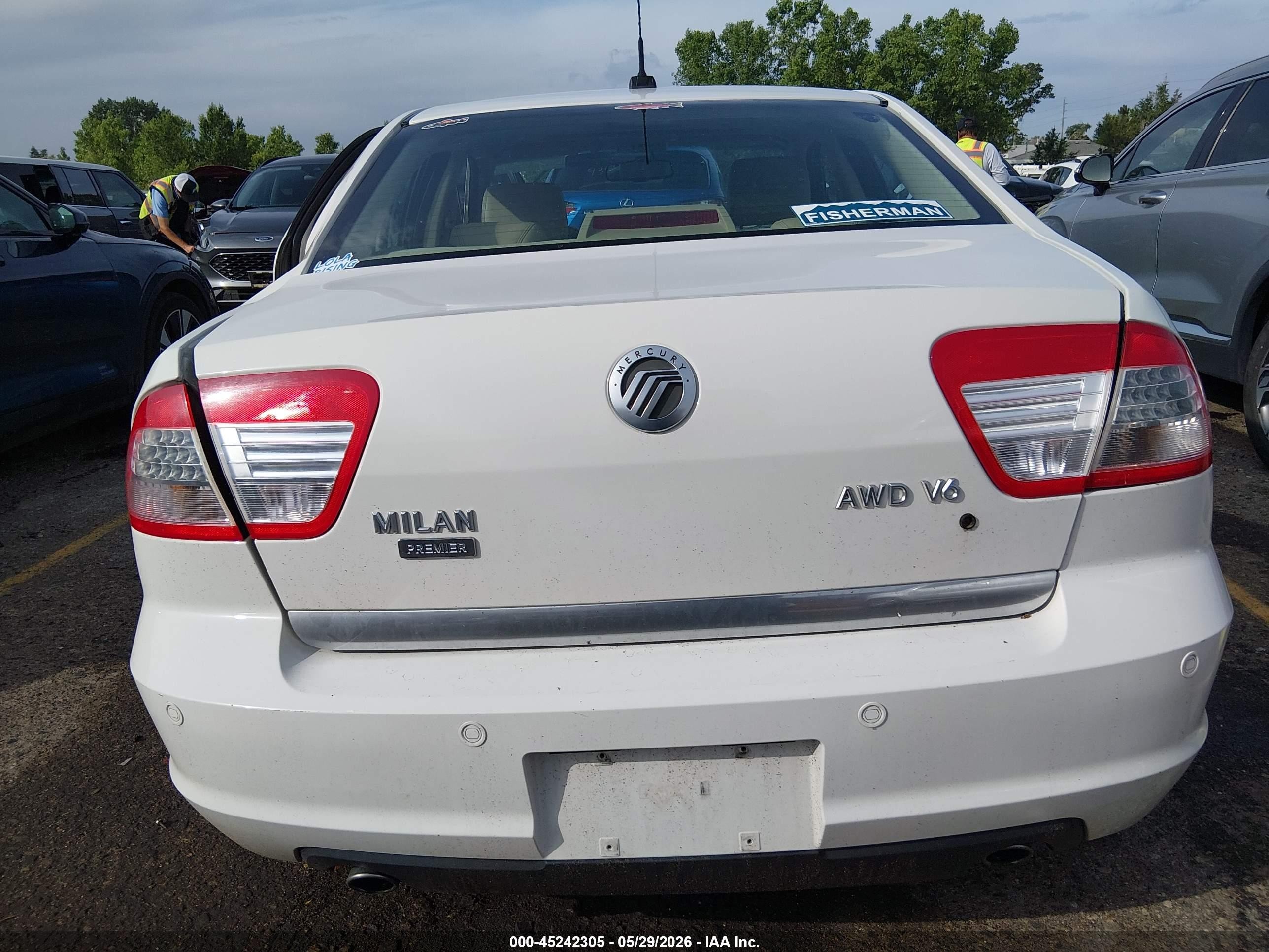 2008 Mercury Milan V6 Premier White vin: 3MEHM02168R633805