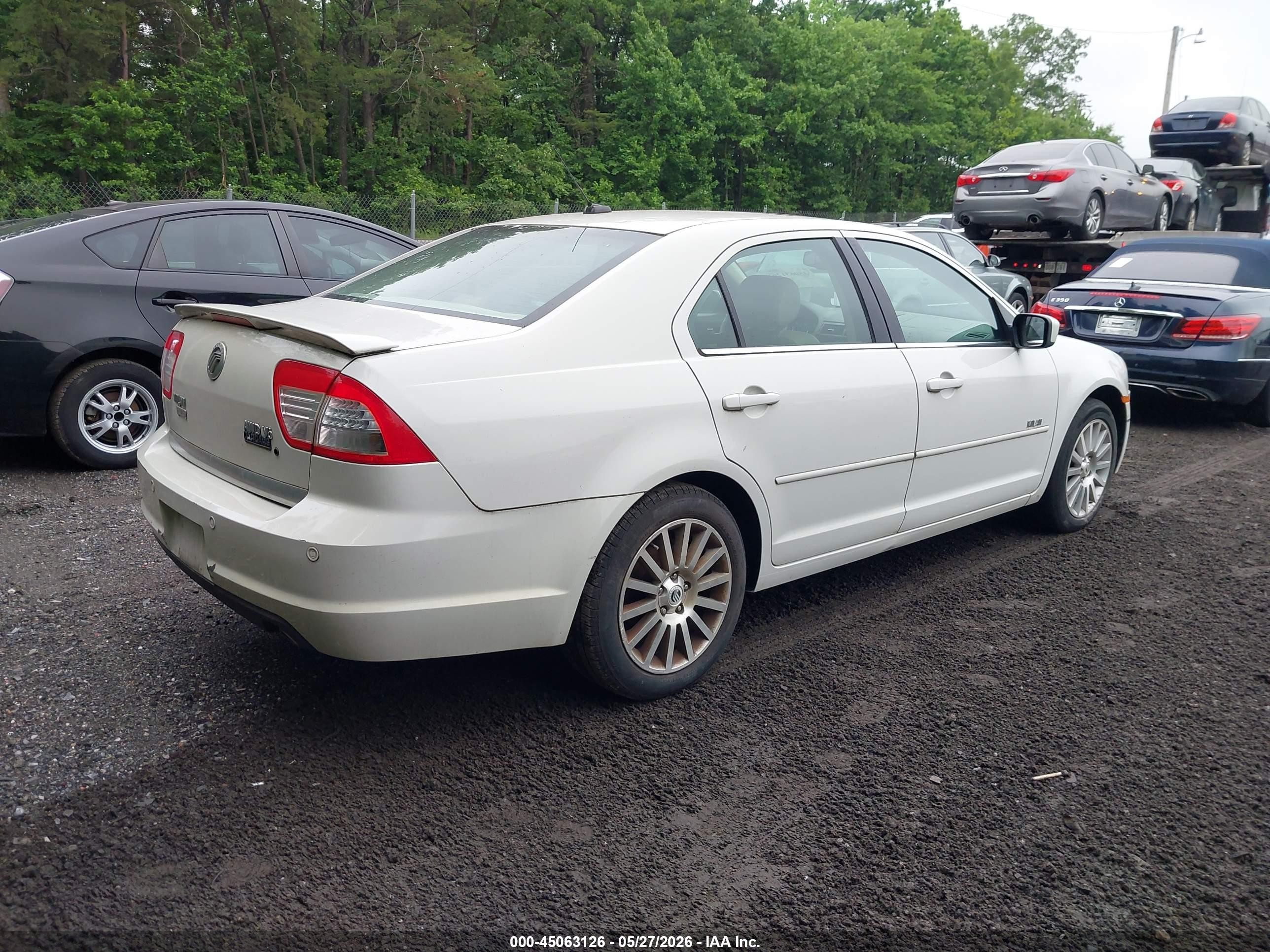 2008 Mercury Milan V6 Premier White vin: 3MEHM02178R606953