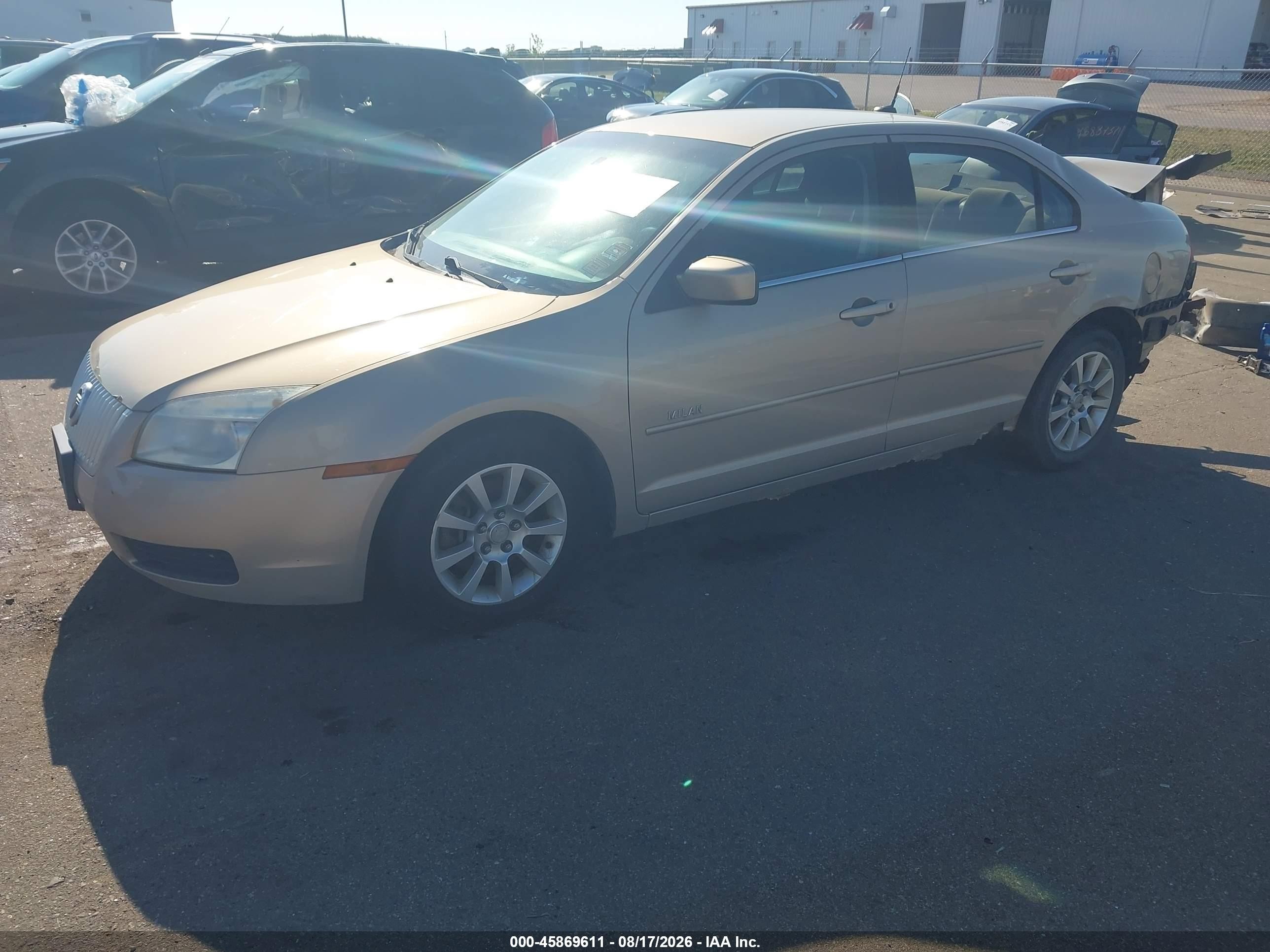 2007 Mercury Milan V6 (120a) Champagne vin: 3MEHM07177R643511