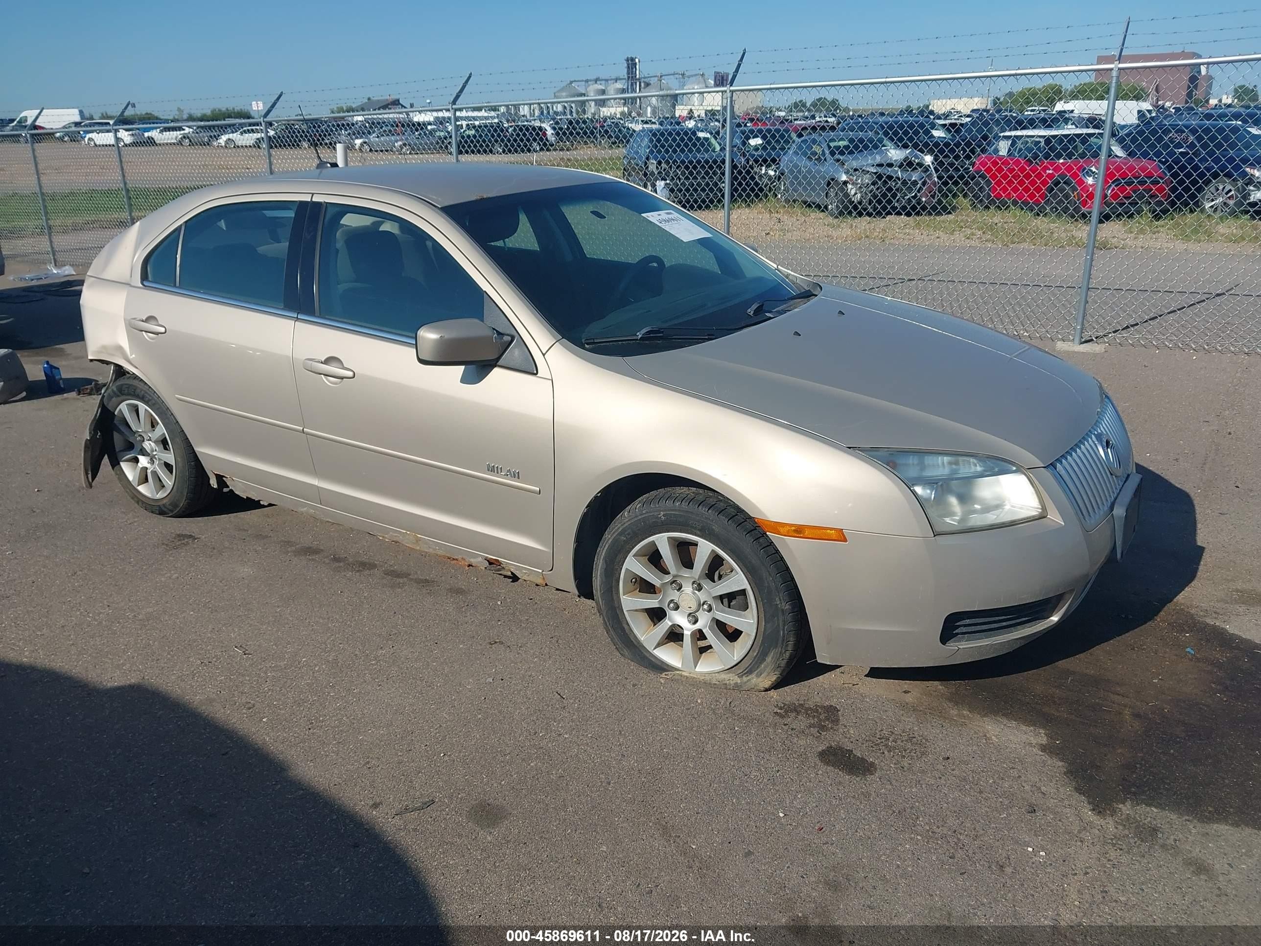 2007 Mercury Milan V6 (120a) Champagne vin: 3MEHM07177R643511
