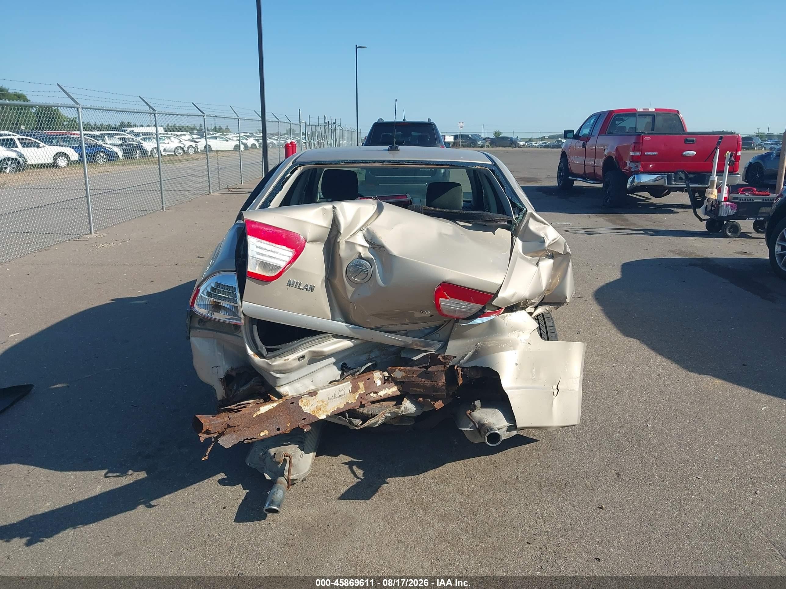 2007 Mercury Milan V6 (120a) Champagne vin: 3MEHM07177R643511