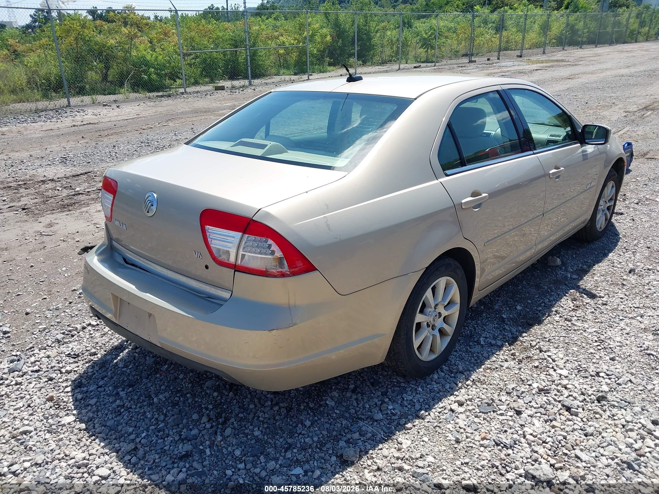 2008 Mercury Milan V6 Gold vin: 3MEHM071X8R610732