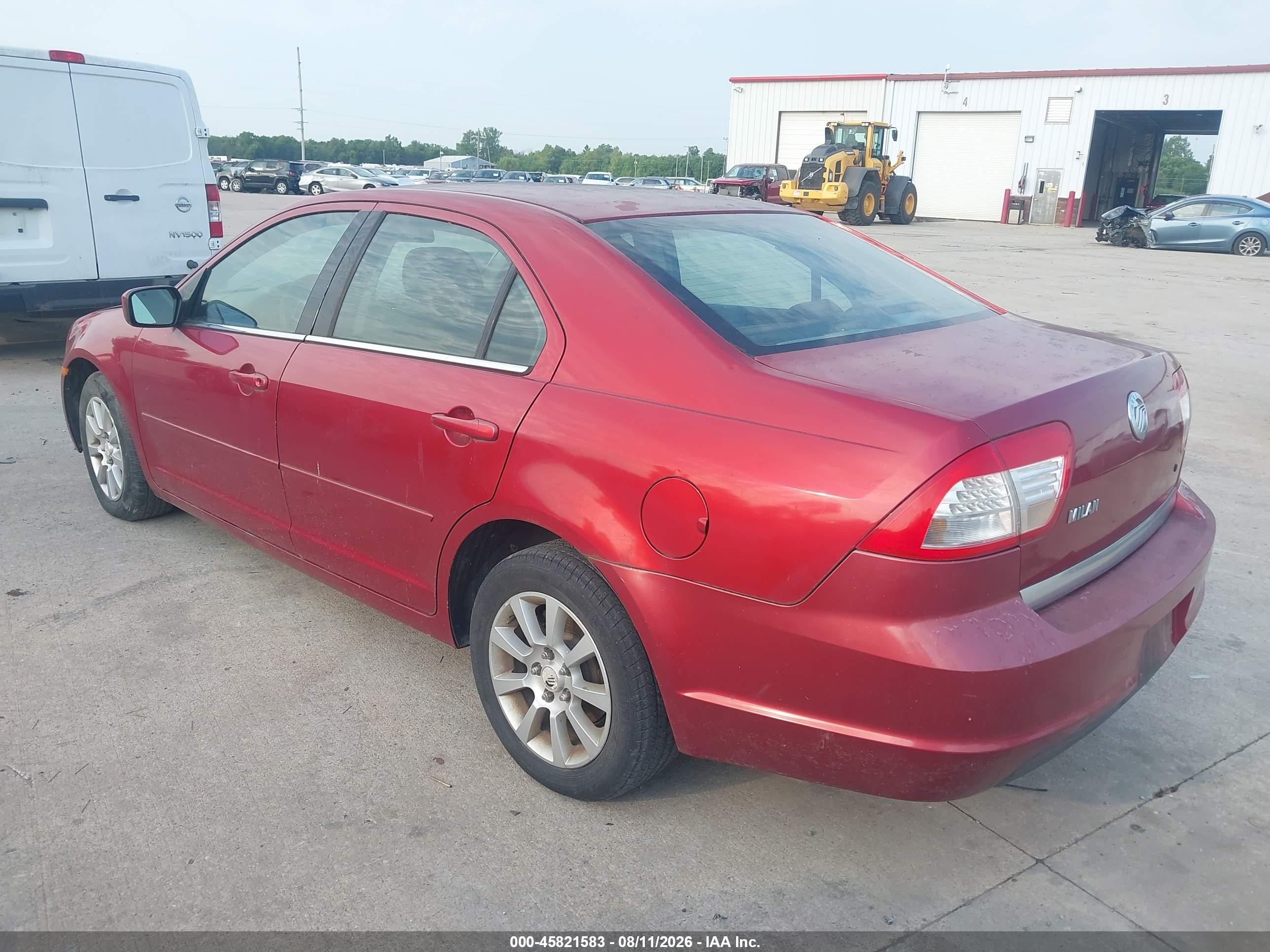 2007 Mercury Milan I4 (100a) Red vin: 3MEHM07Z17R600658