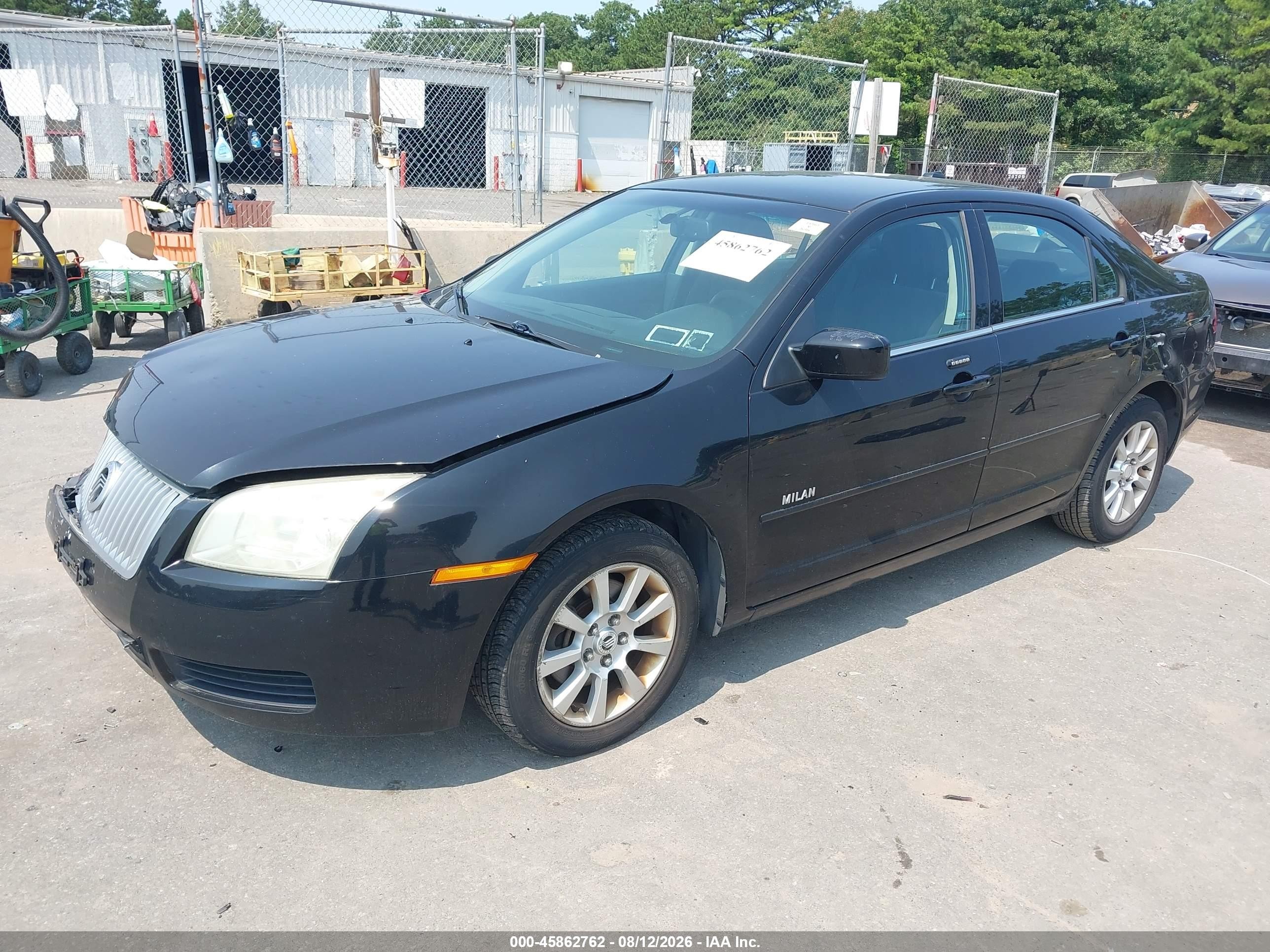 2008 Mercury Milan I4 Black vin: 3MEHM07Z18R639056