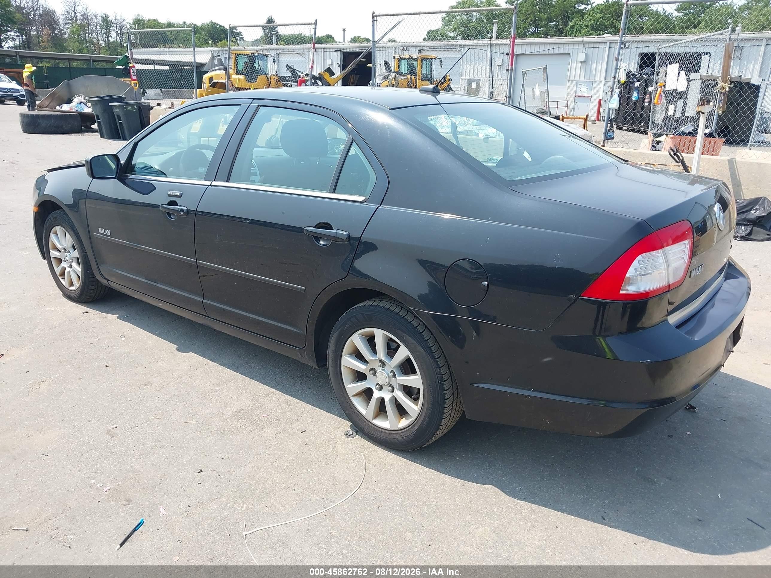 2008 Mercury Milan I4 Black vin: 3MEHM07Z18R639056
