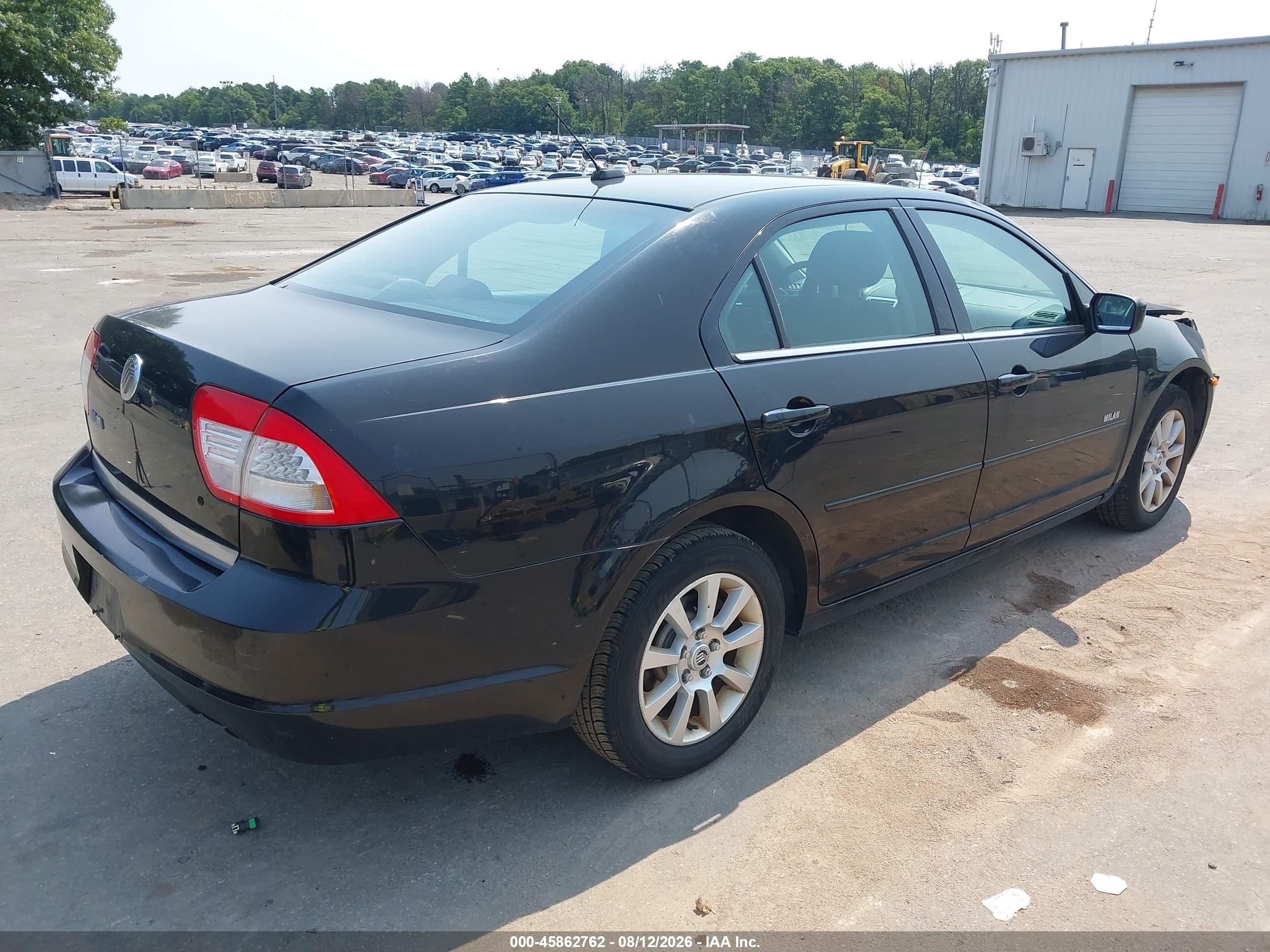 2008 Mercury Milan I4 Black vin: 3MEHM07Z18R639056