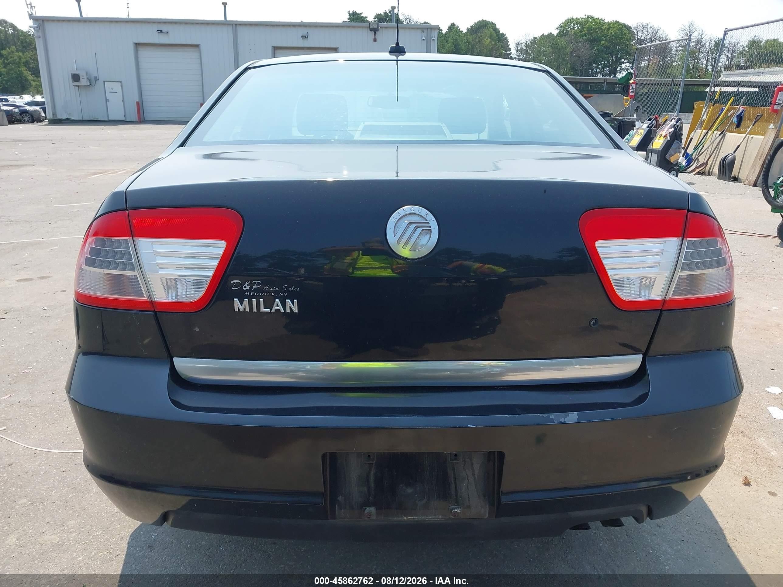 2008 Mercury Milan I4 Black vin: 3MEHM07Z18R639056