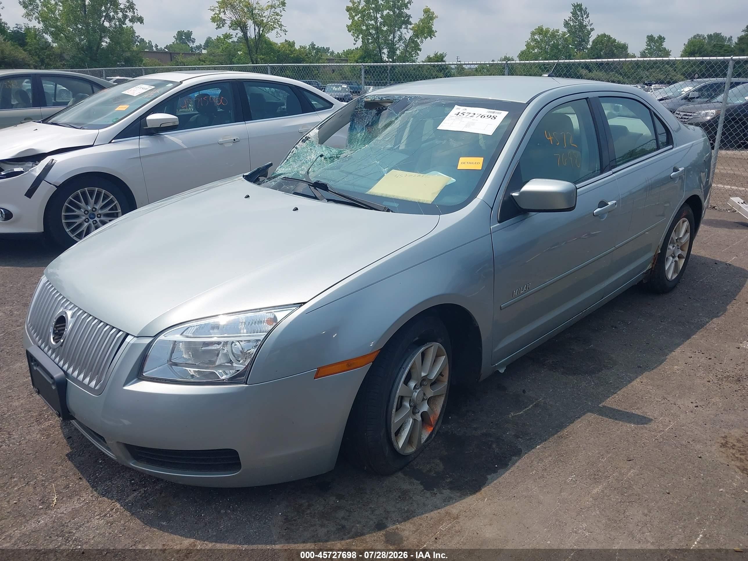 2007 Mercury Milan I4 (100a) Blue vin: 3MEHM07Z47R649028