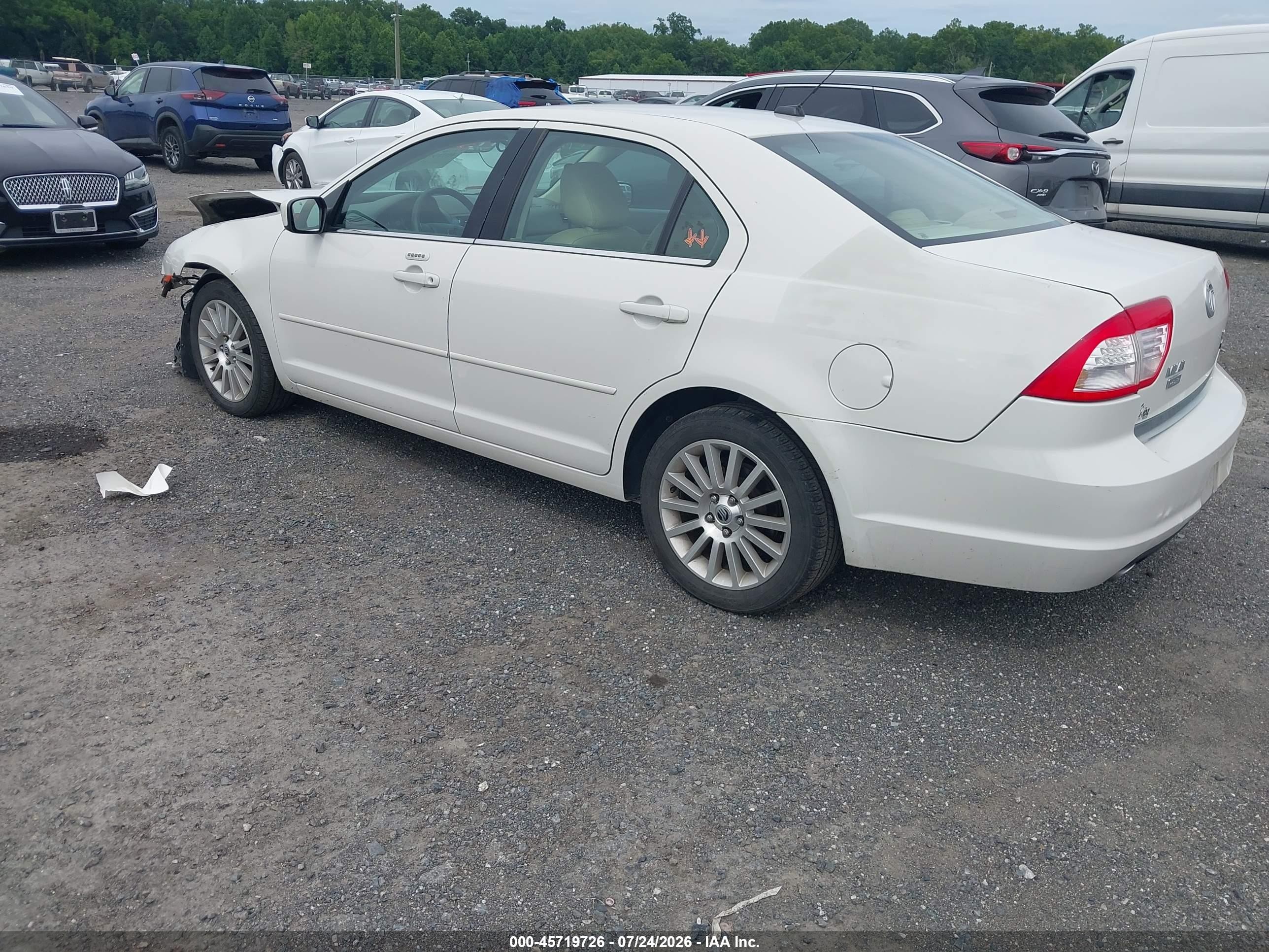 2009 Mercury Milan V6 Premier White vin: 3MEHM08119R628133