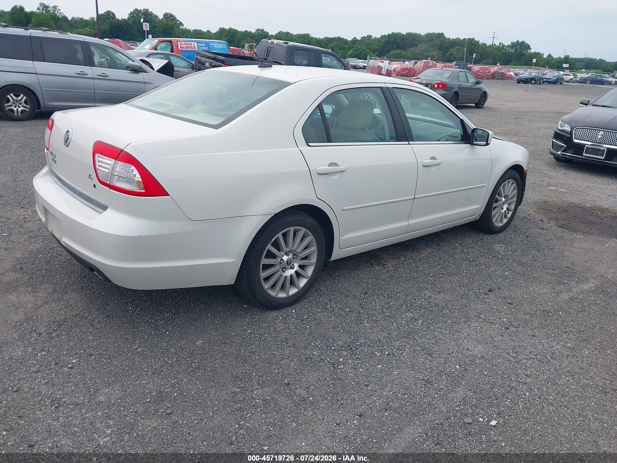 2009 Mercury Milan V6 Premier White vin: 3MEHM08119R628133