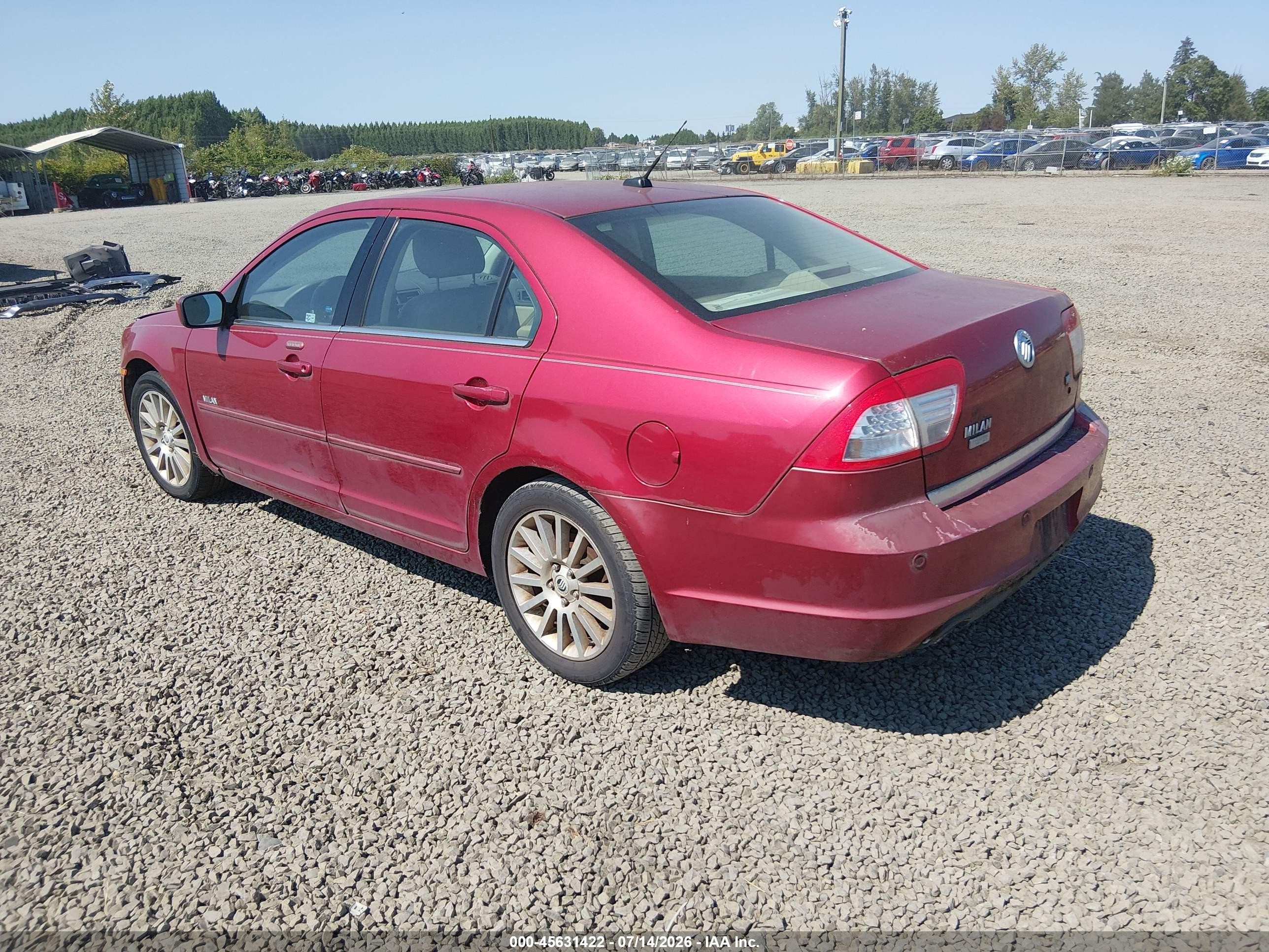 2008 Mercury Milan V6 Premier Красный vin: 3MEHM08148R661481
