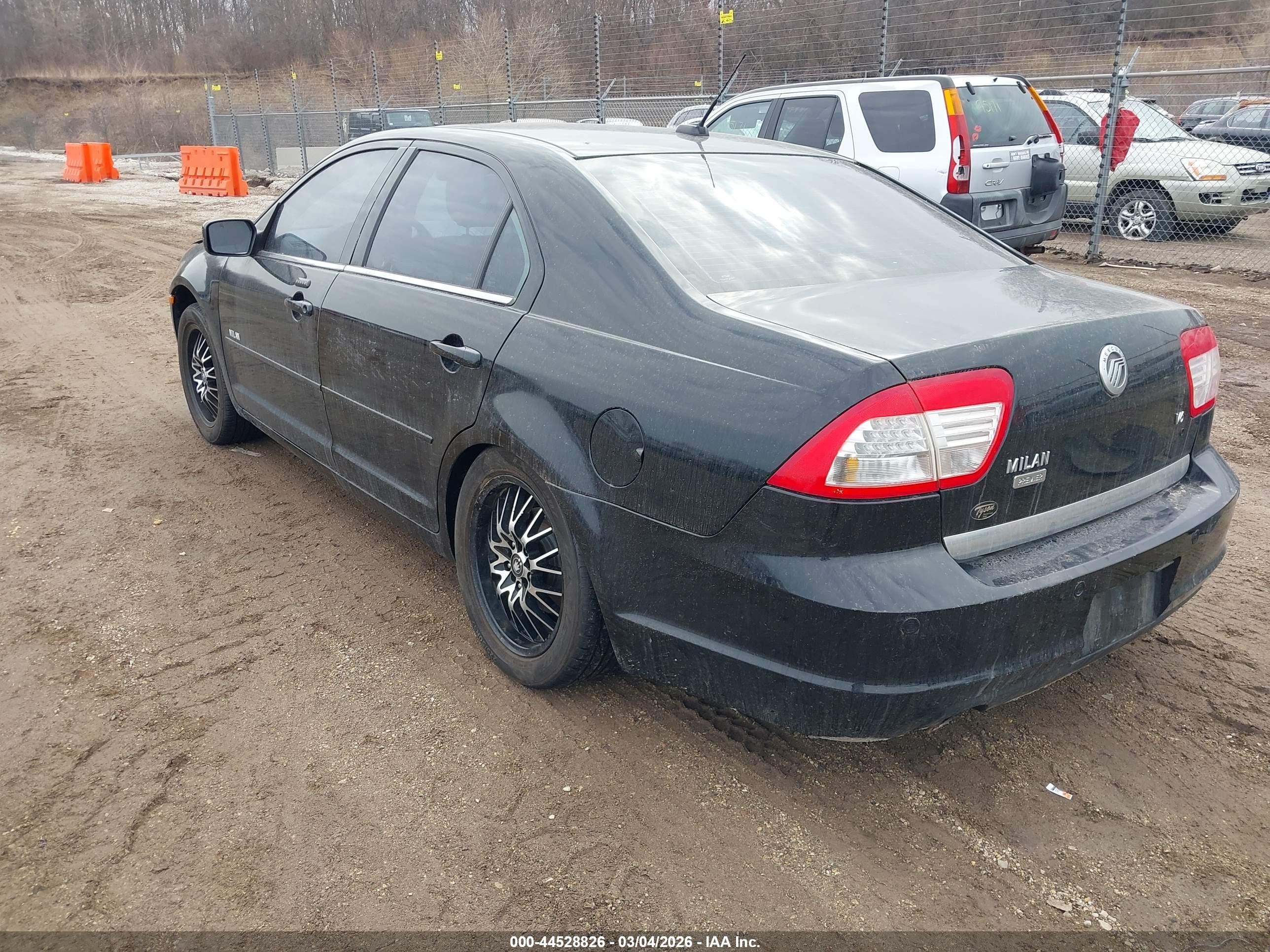 2008 Mercury Milan V6 Premier Black vin: 3MEHM08168R630894