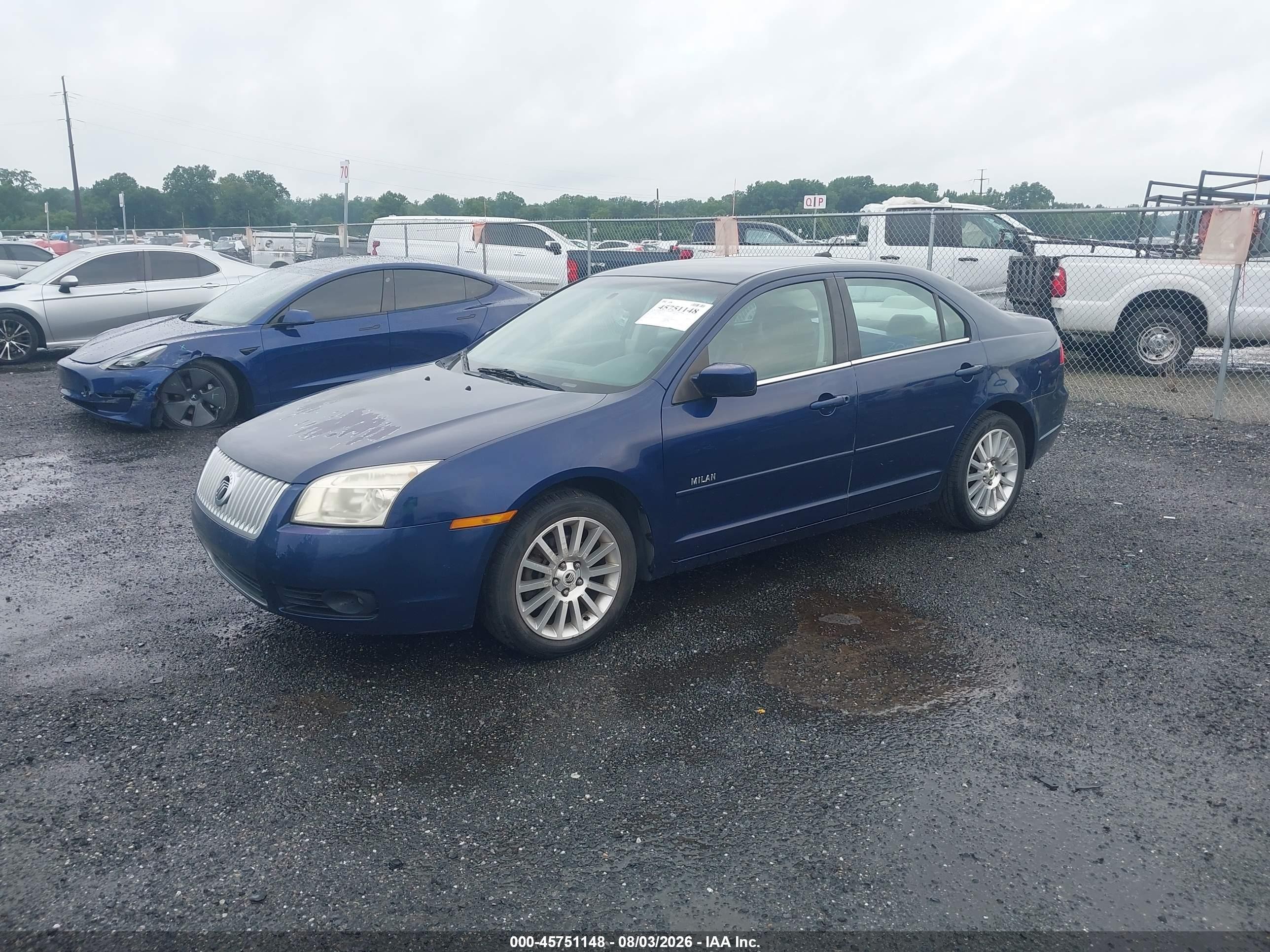 2007 Mercury Milan Premier Blue vin: 3MEHM08Z17R652337
