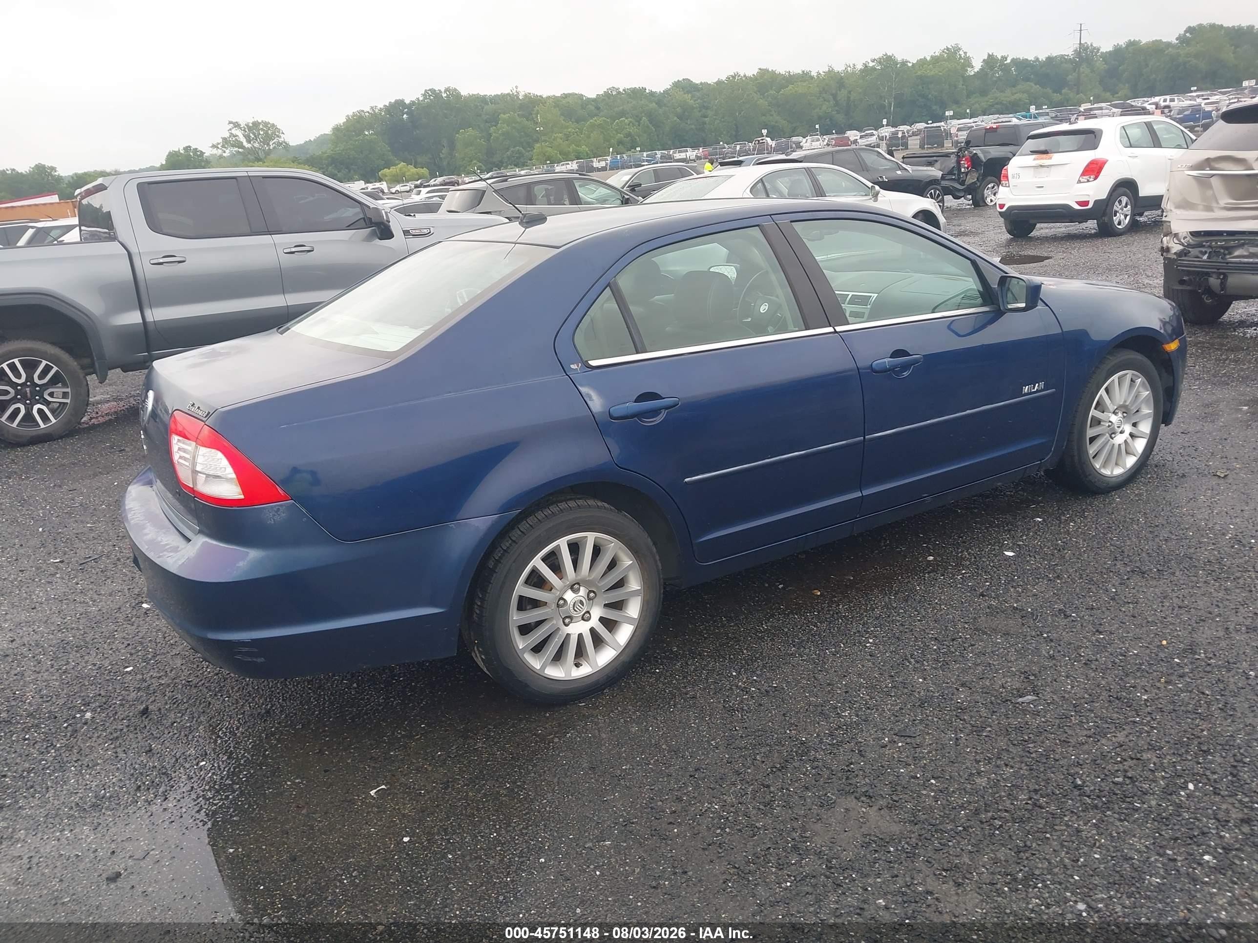 2007 Mercury Milan Premier Blue vin: 3MEHM08Z17R652337