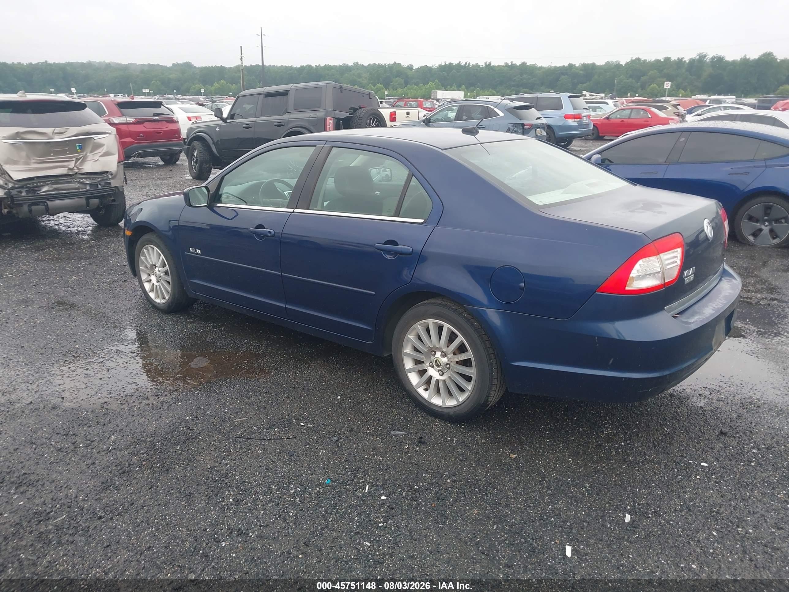 2007 Mercury Milan Premier Blue vin: 3MEHM08Z17R652337