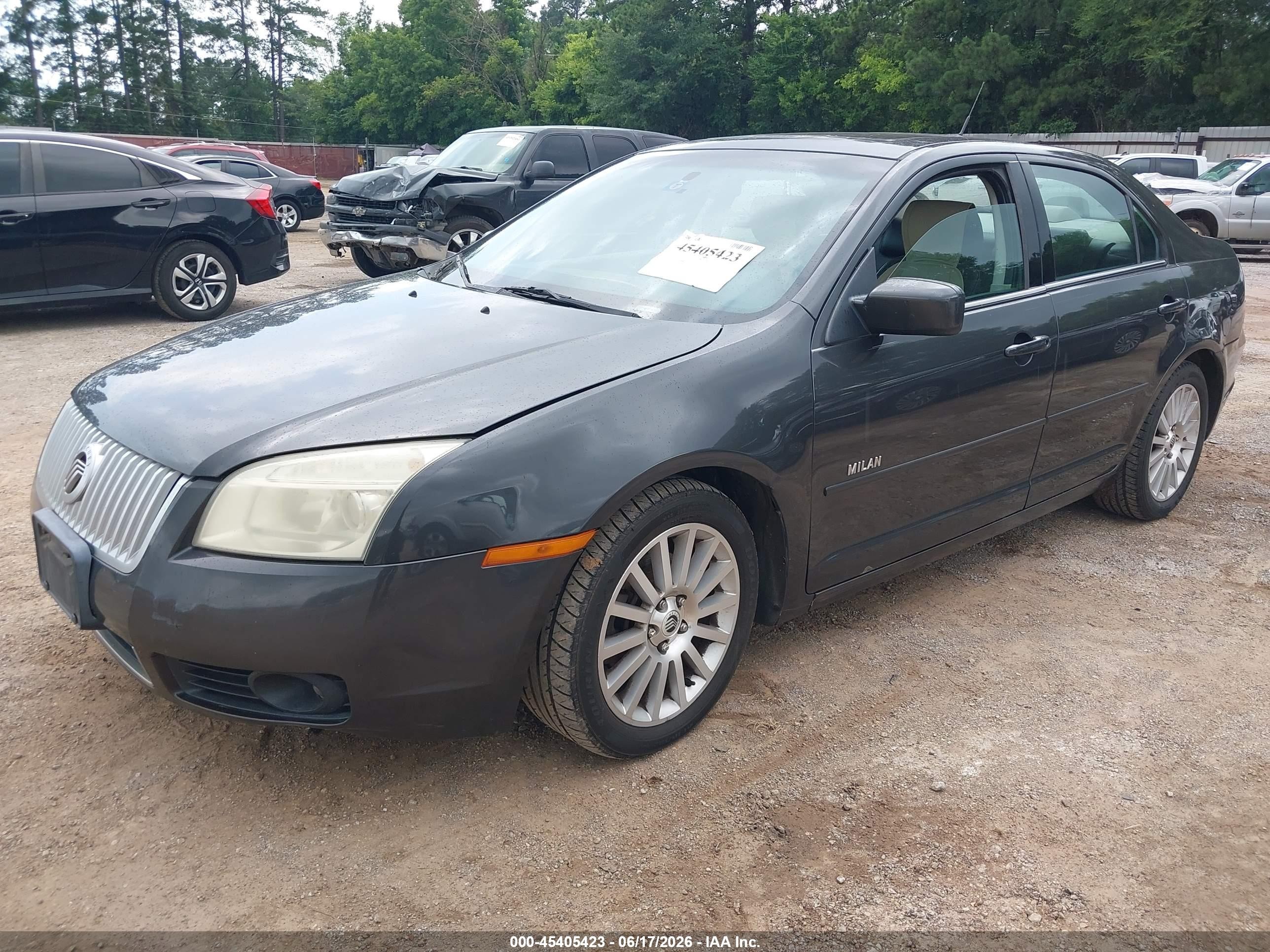 2007 Mercury Milan Premier Черный vin: 3MEHM08Z27R639161