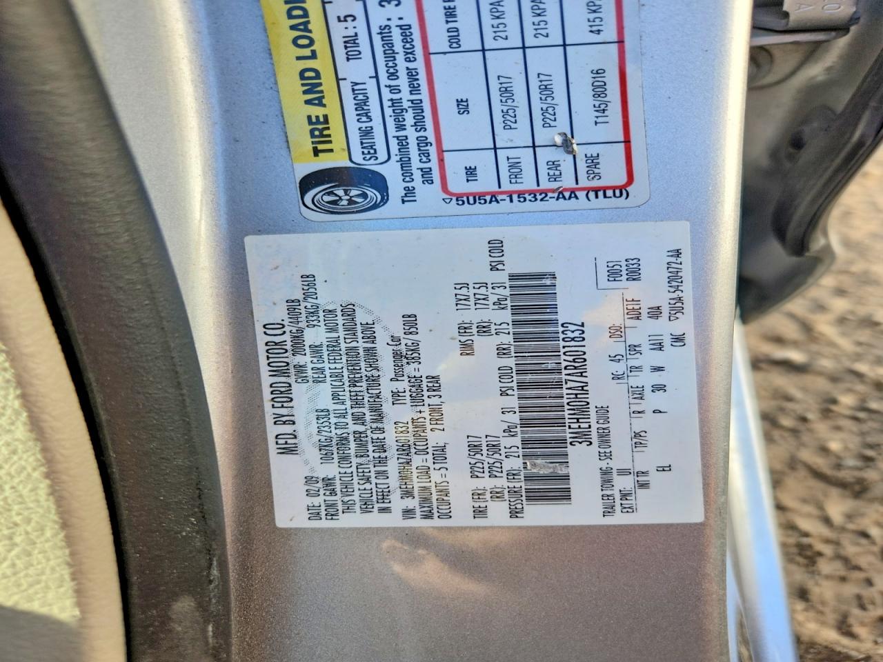 2010 Mercury Milan Silver vin: 3MEHM0HA7AR601832