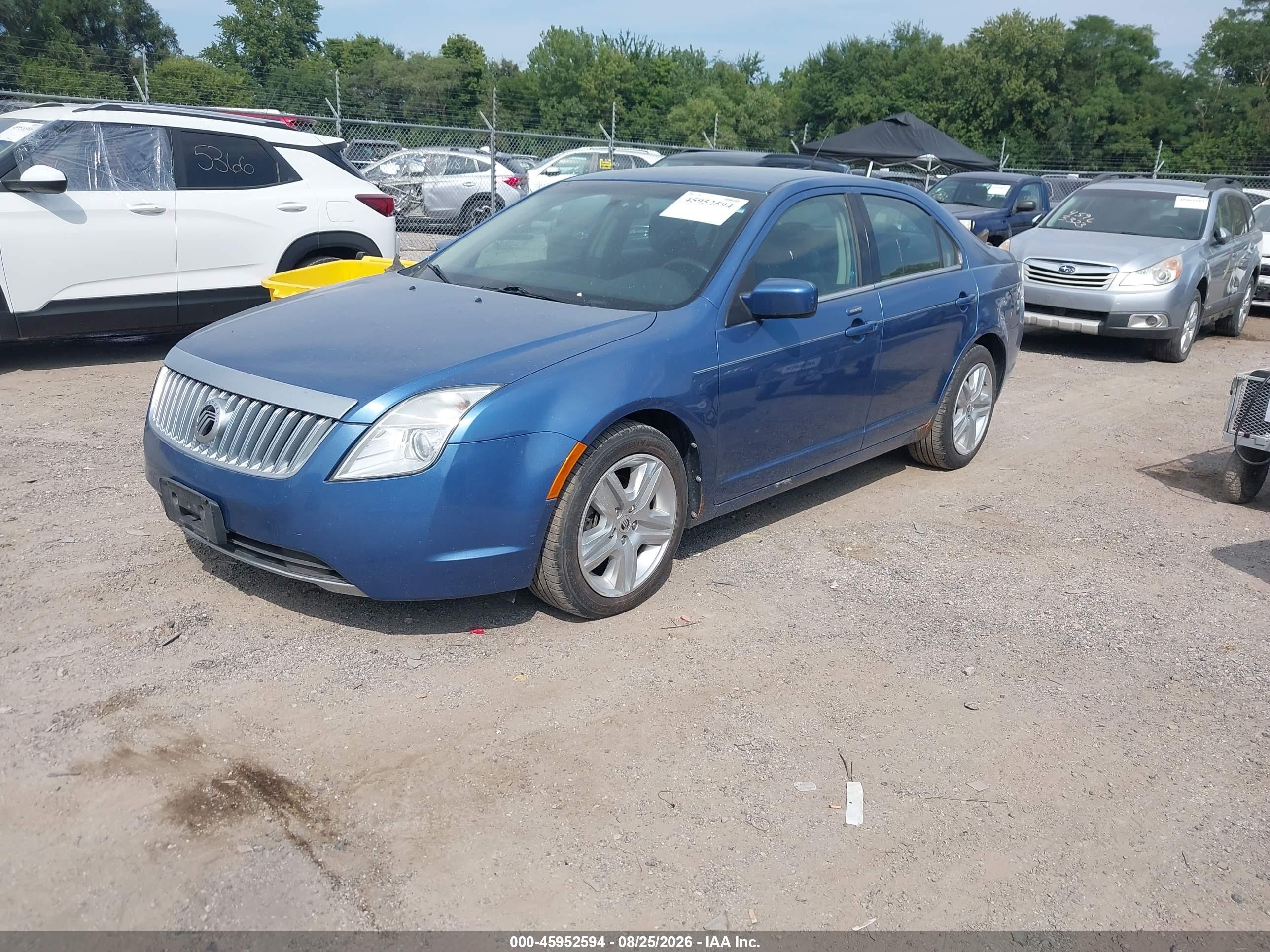2010 Mercury Milan   Blue vin: 3MEHM0HA9AR637294