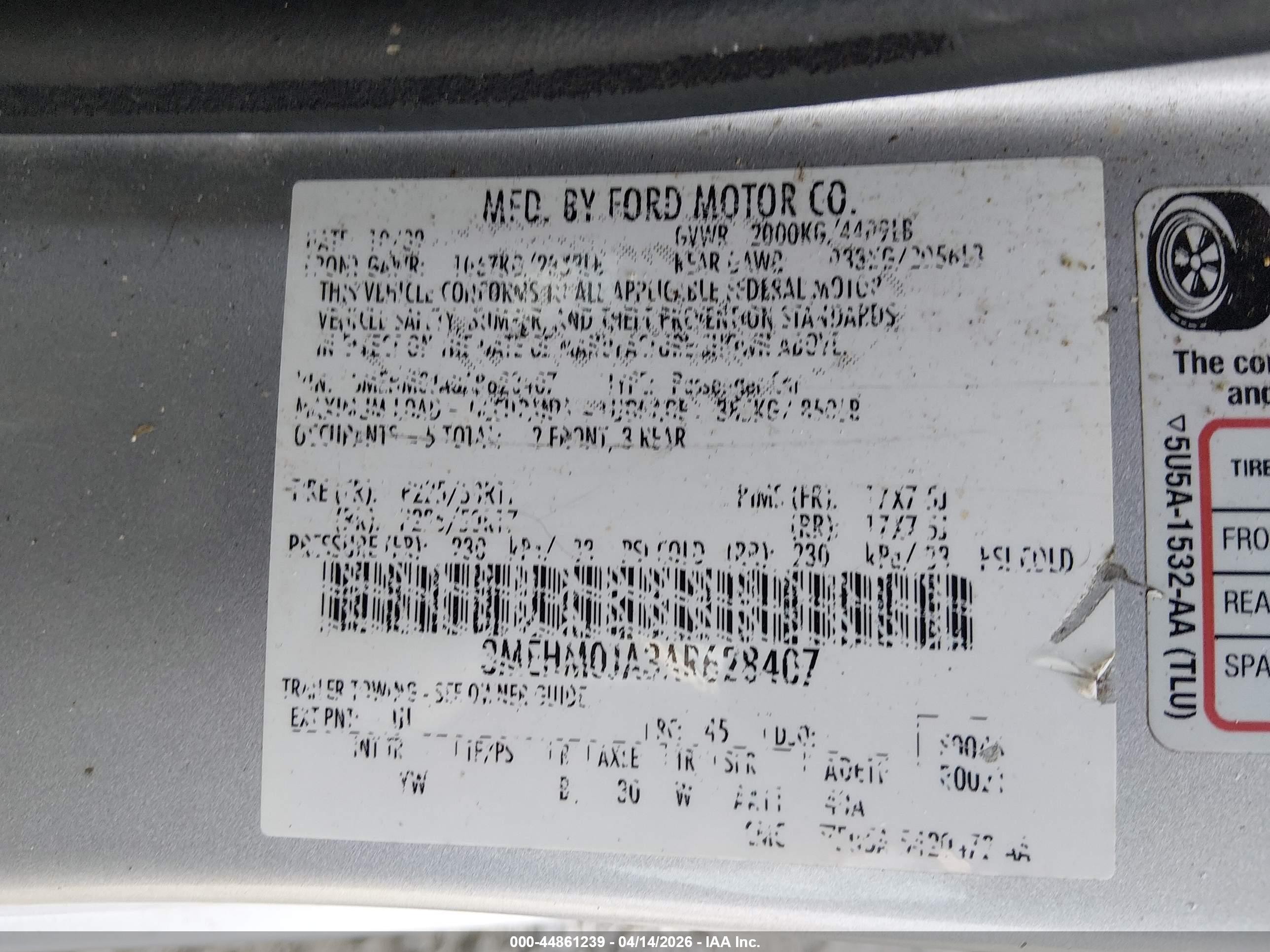 2010 Mercury Milan Premier Silver vin: 3MEHM0JA3AR628407