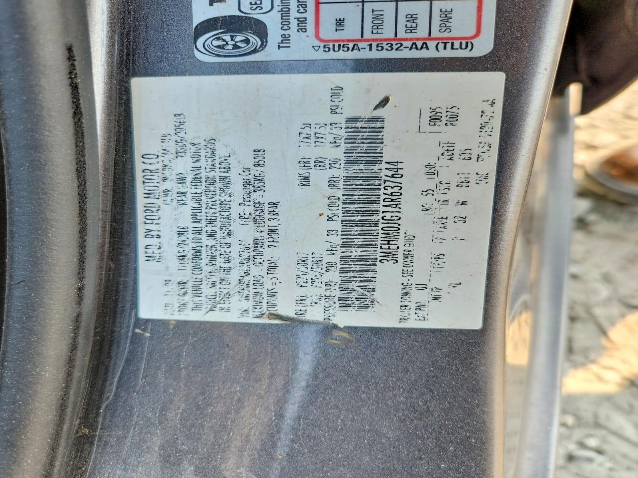 2010 Mercury Milan Premier Gray vin: 3MEHM0JG1AR637644