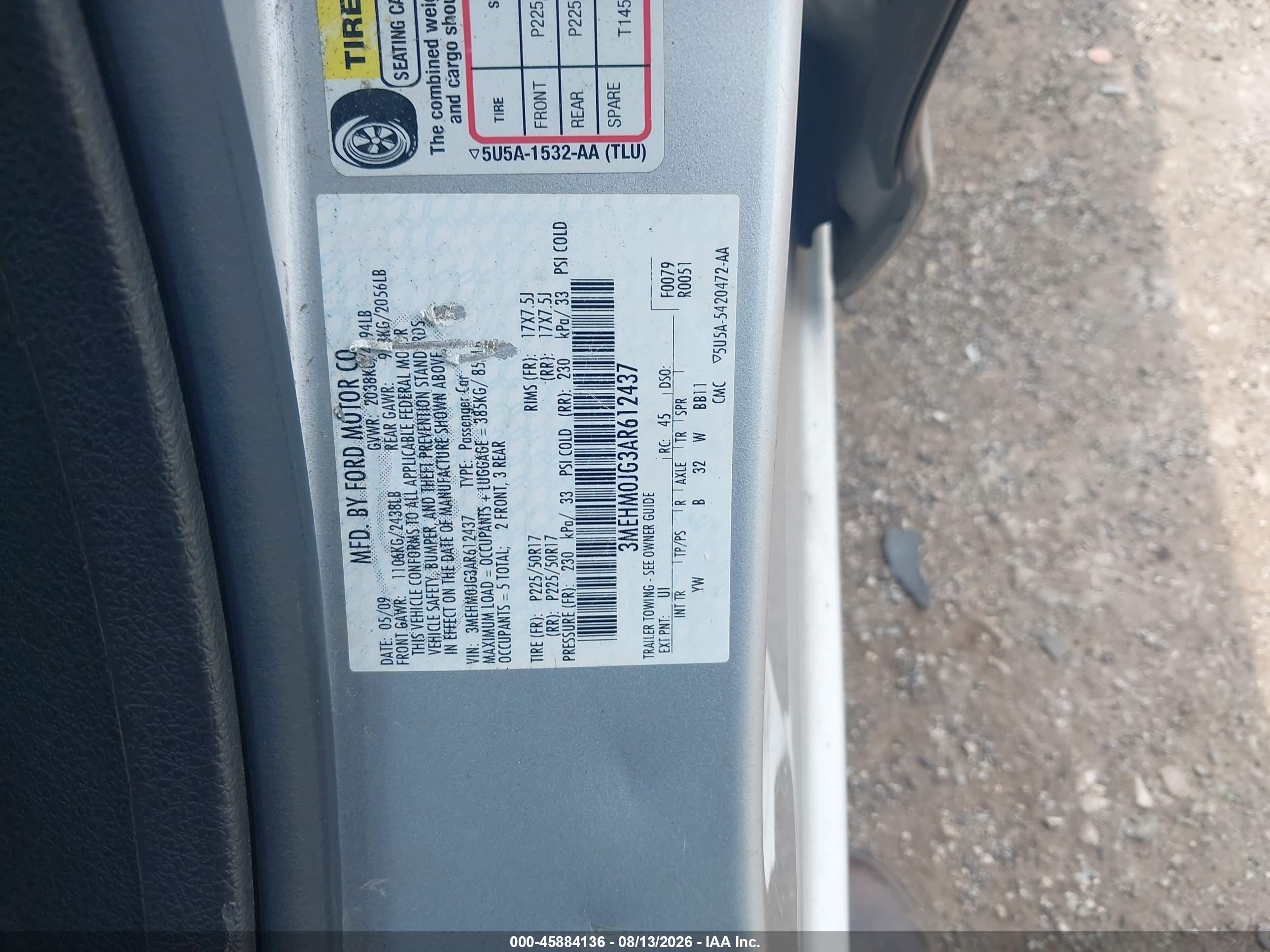 2010 Mercury Milan Premier Silver vin: 3MEHM0JG3AR612437