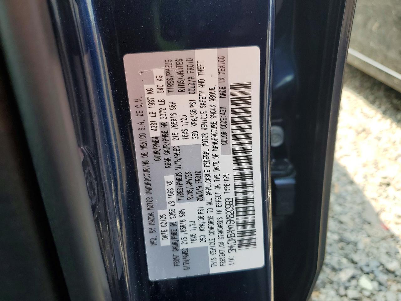 2025 Mazda Cx-30 Blue vin: 3MVDMBAM1SM820993