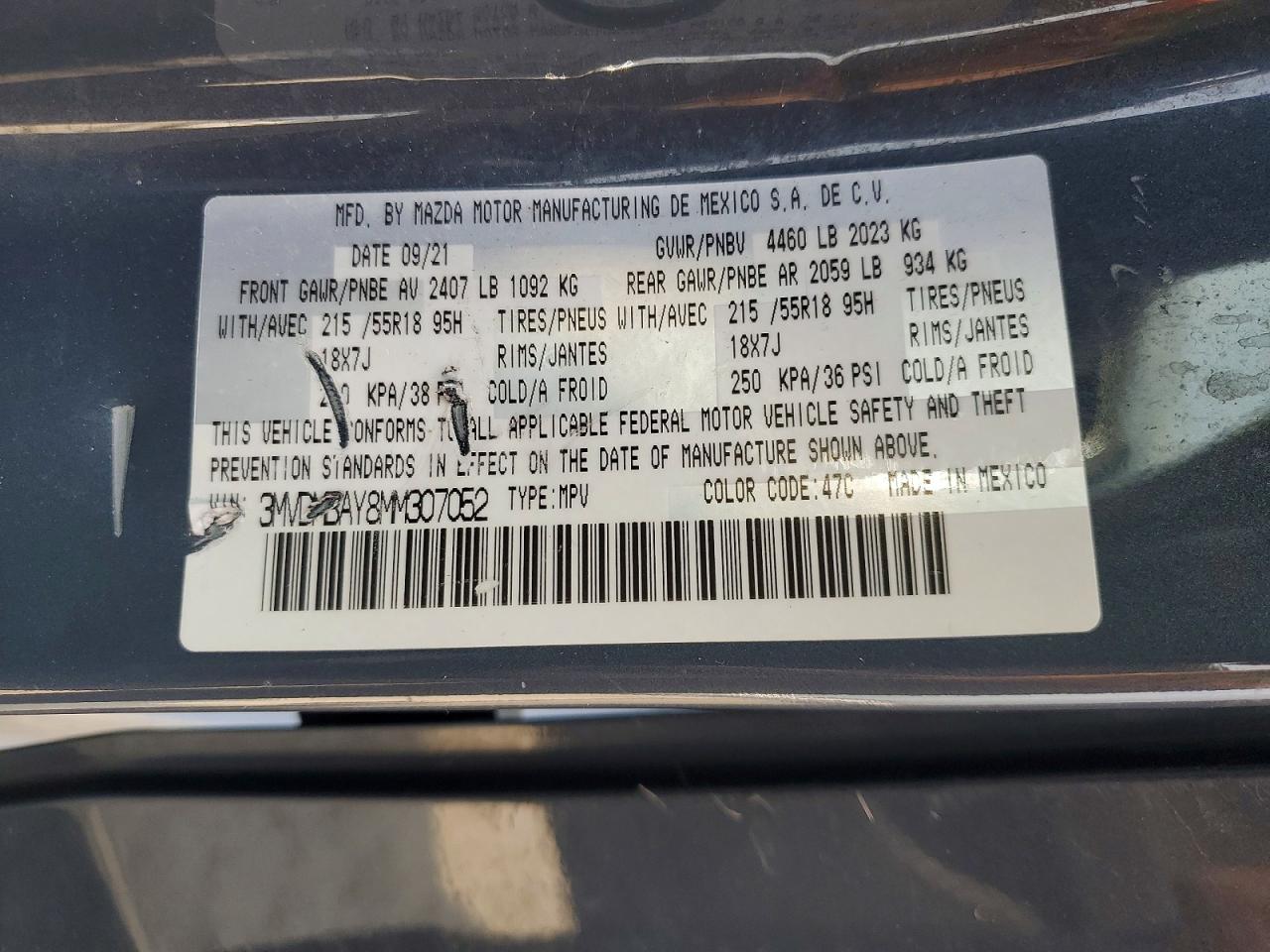 2021 Mazda Cx-30 Gray vin: 3MVDMBAY8MM307052