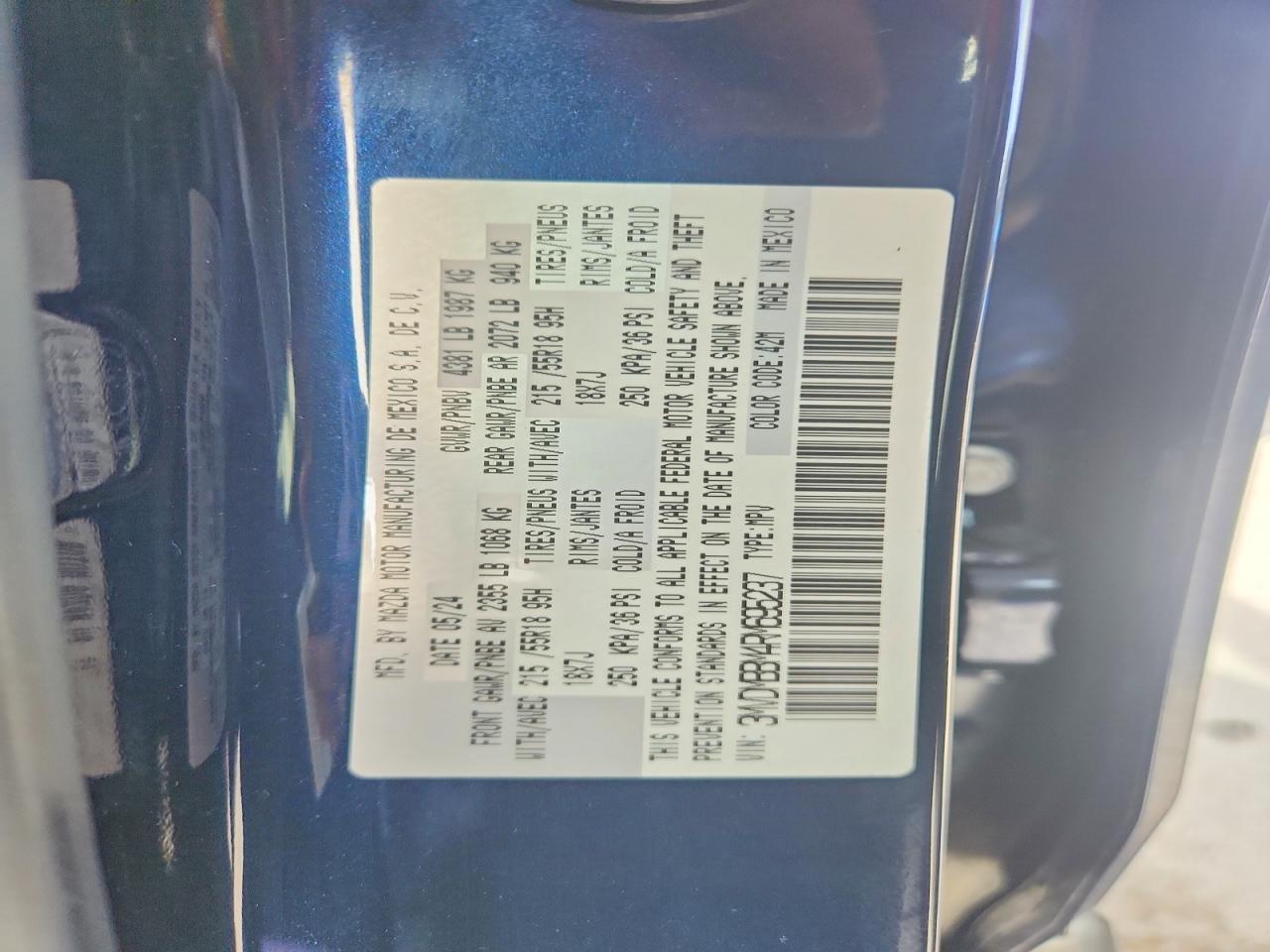 2024 Mazda Cx-30 Select Синий vin: 3MVDMBBM4RM695237
