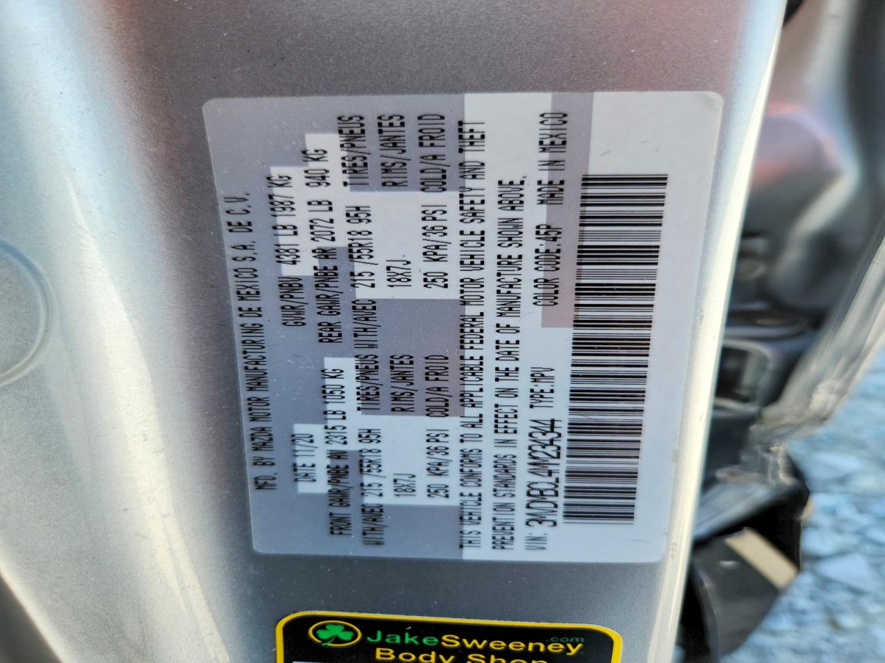 2021 Mazda Cx-30 Preferred Silver vin: 3MVDMBCL4MM234344