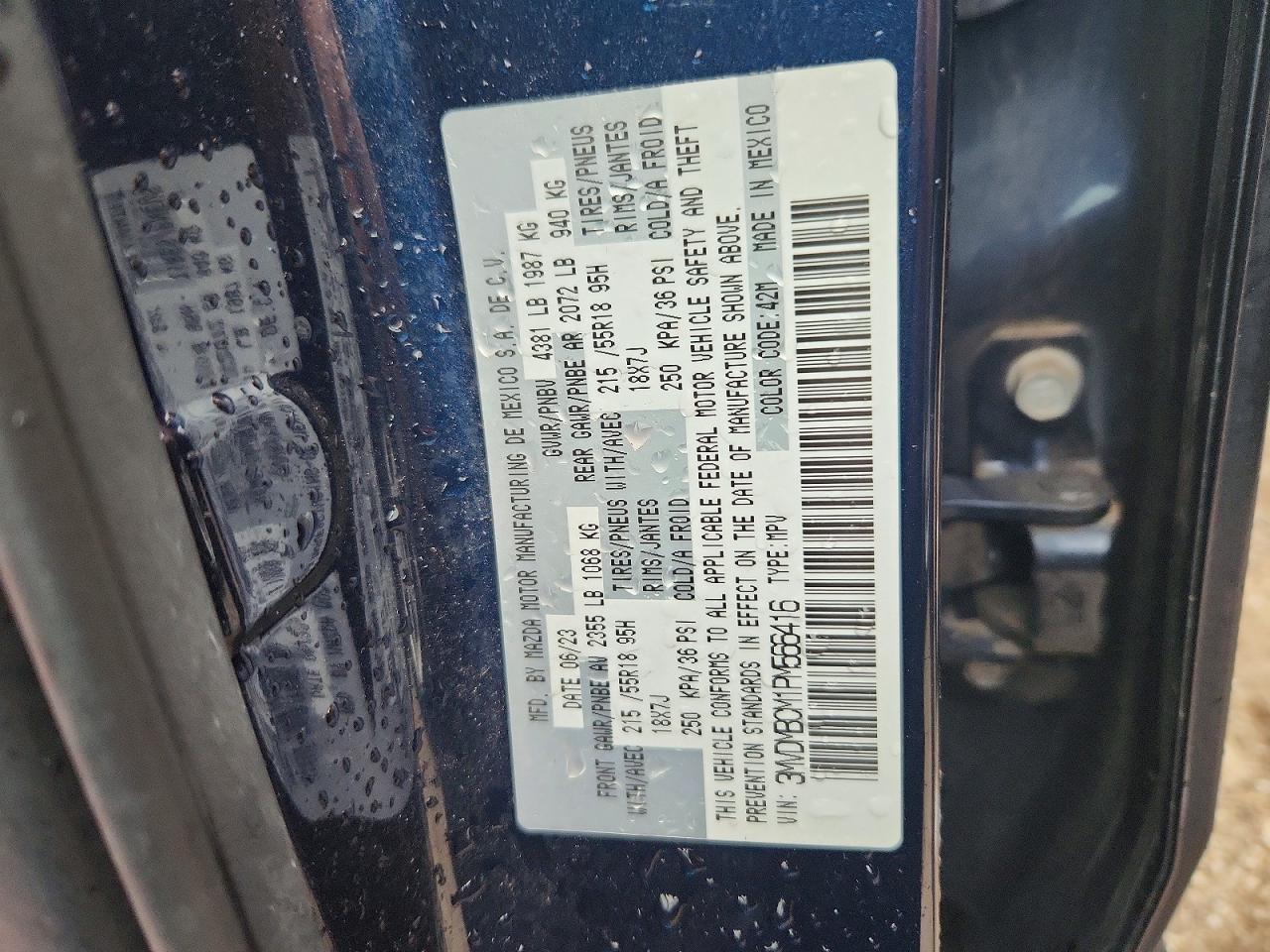 2023 Mazda Cx-30 Preferred Синий vin: 3MVDMBCM1PM566416