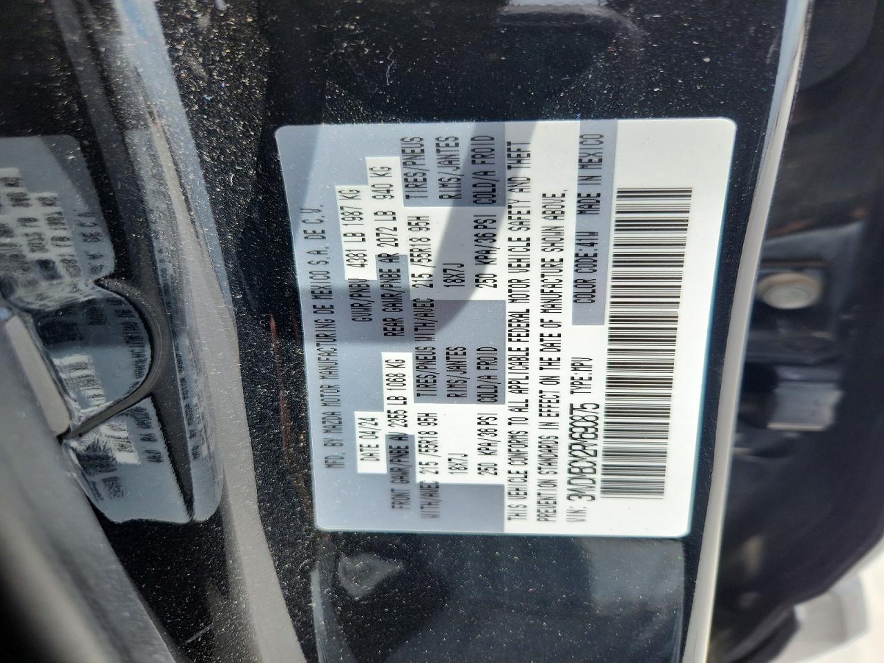 2024 Mazda Cx-30 Preferred Black vin: 3MVDMBCM2RM690875