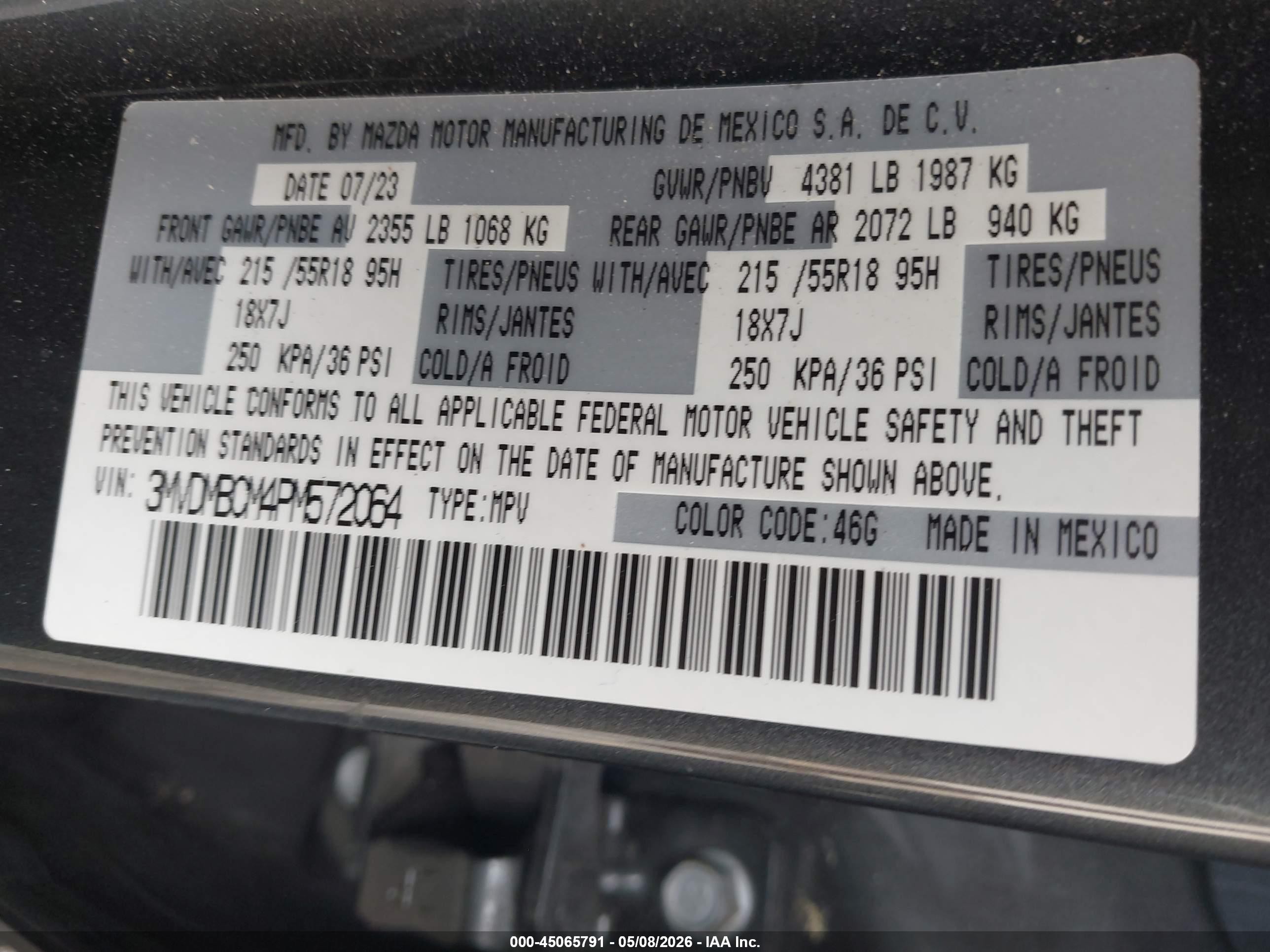 2023 Mazda Cx-30 2.5 S Preferred Gray vin: 3MVDMBCM4PM572064