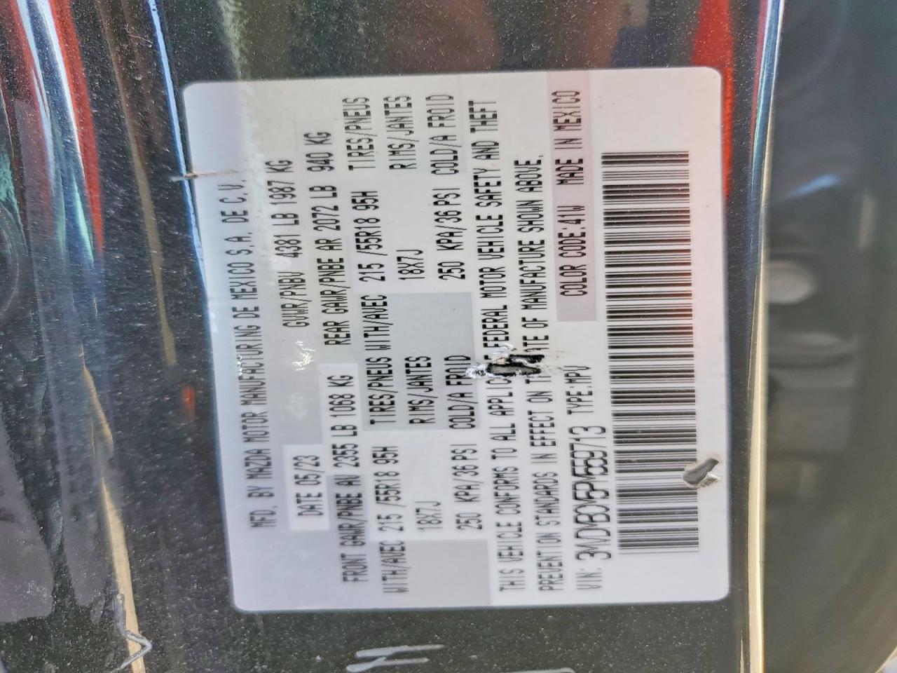 2023 Mazda Cx-30 Preferred Black vin: 3MVDMBCM5PM559713