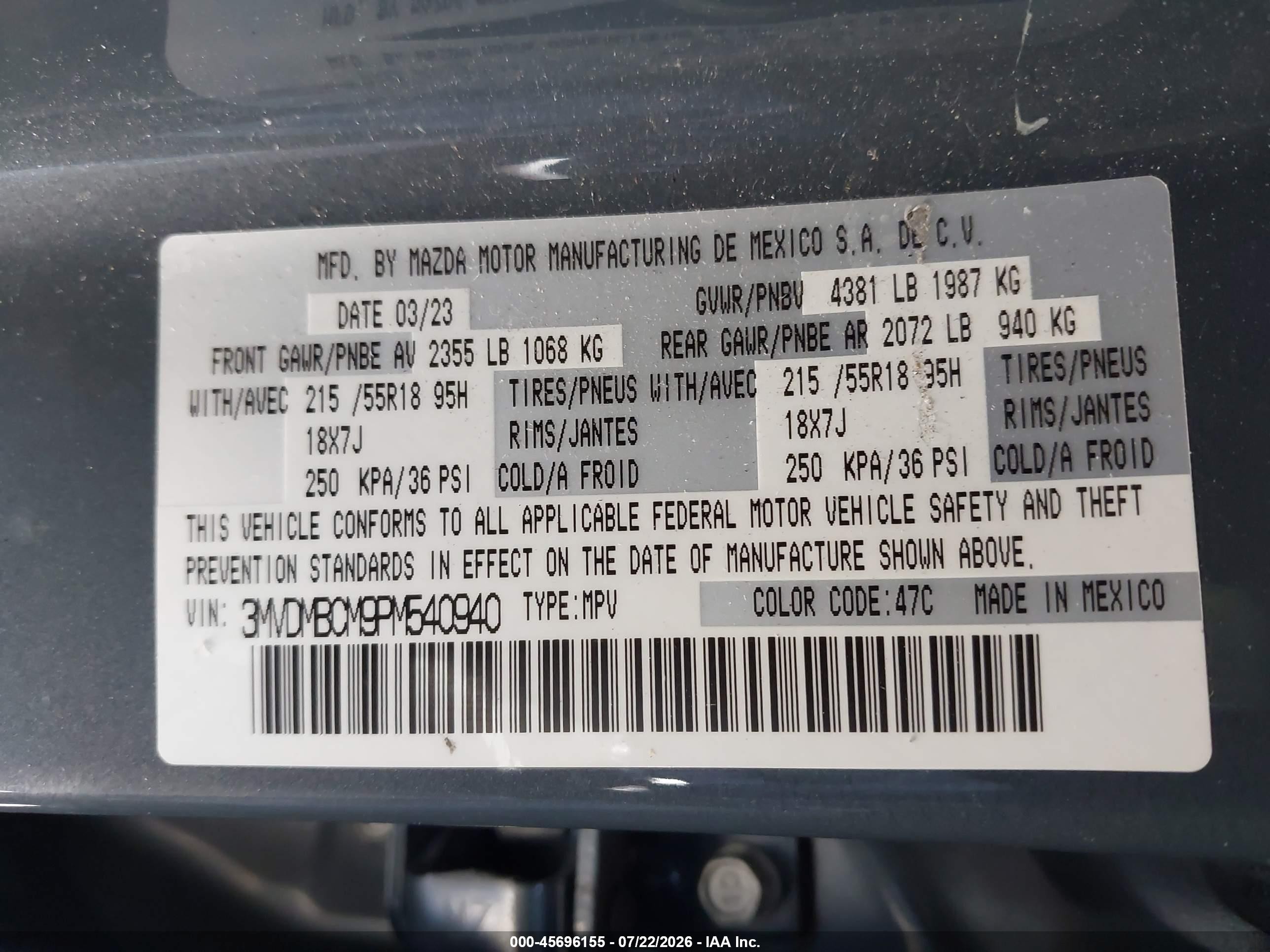 2023 Mazda Cx-30 2.5 S Carbon Edition Gray vin: 3MVDMBCM9PM540940