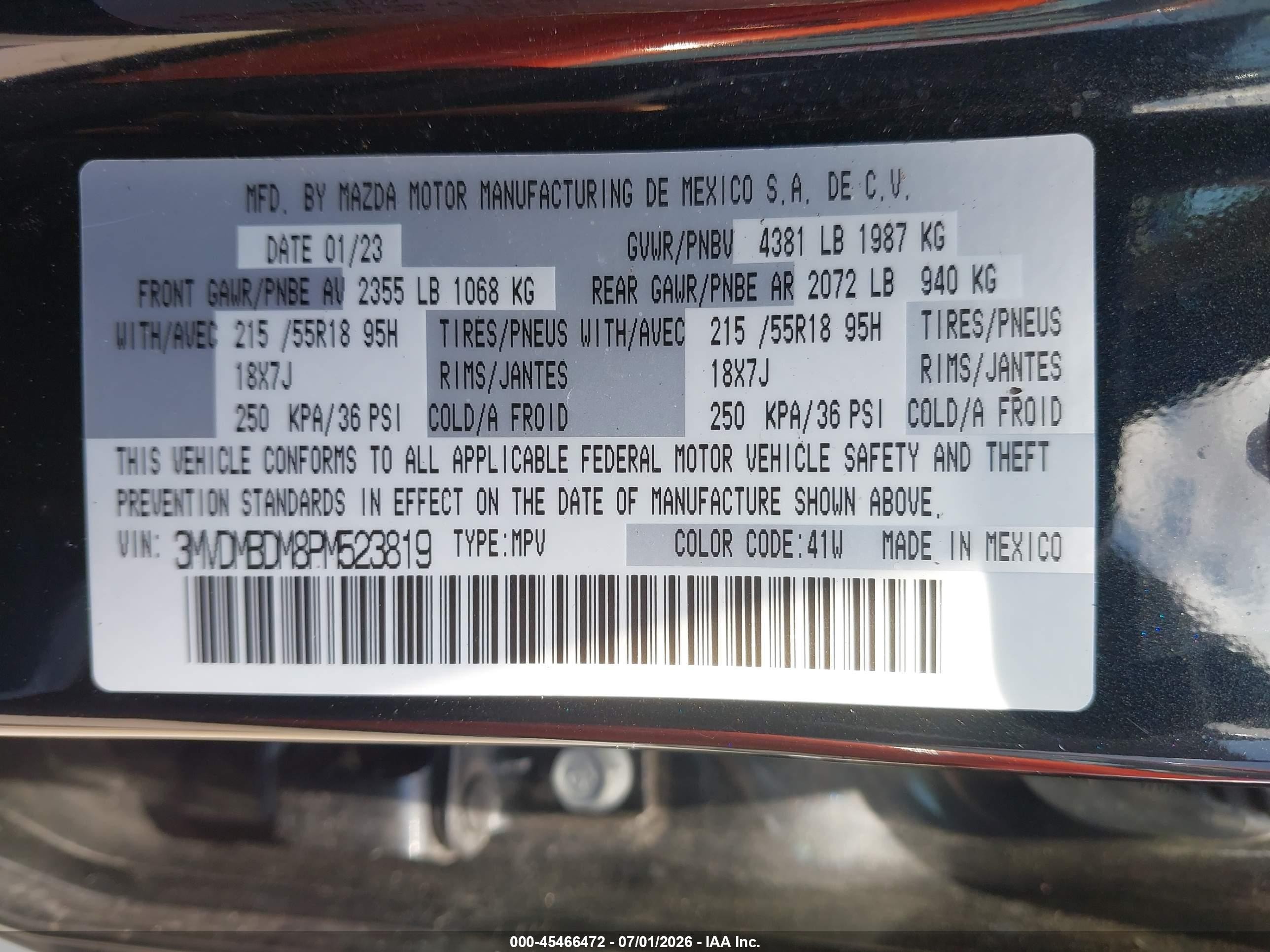 2023 Mazda Cx-30 2.5 S Premium Black vin: 3MVDMBDM8PM523819