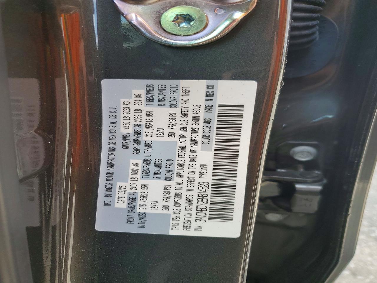 2025 Mazda Cx-30 Premium Угольный vin: 3MVDMBDY2SM814523