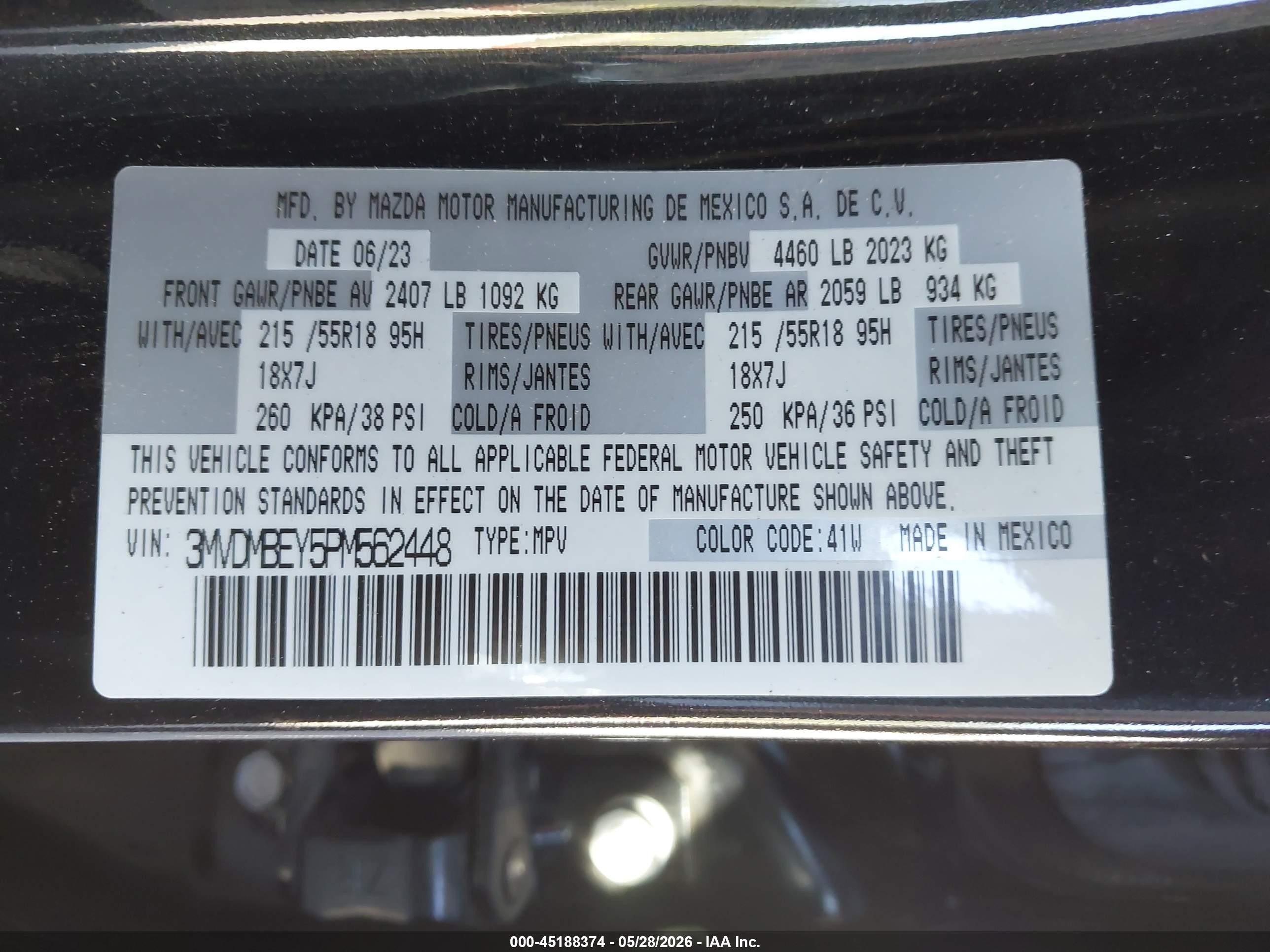 2023 Mazda Cx-30 2.5 Turbo Premium Plus Black vin: 3MVDMBEY5PM562448