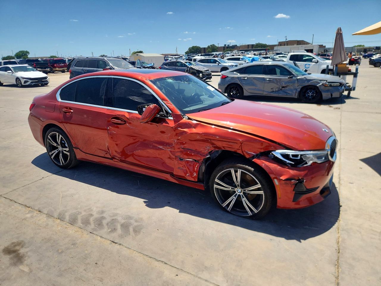 2021 Bmw 330i Orange vin: 3MW5R1J01M8B72630