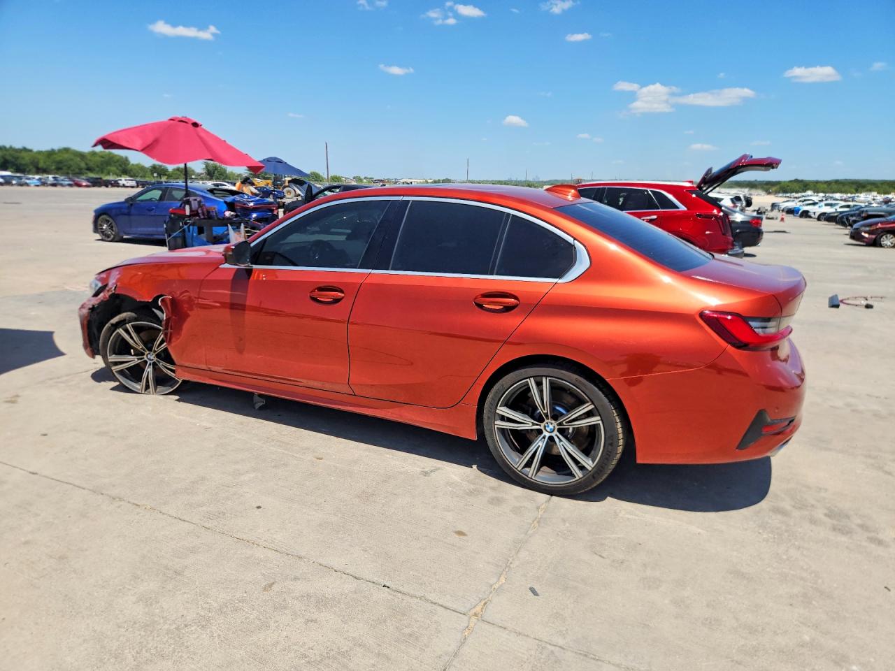 2021 Bmw 330i Orange vin: 3MW5R1J01M8B72630
