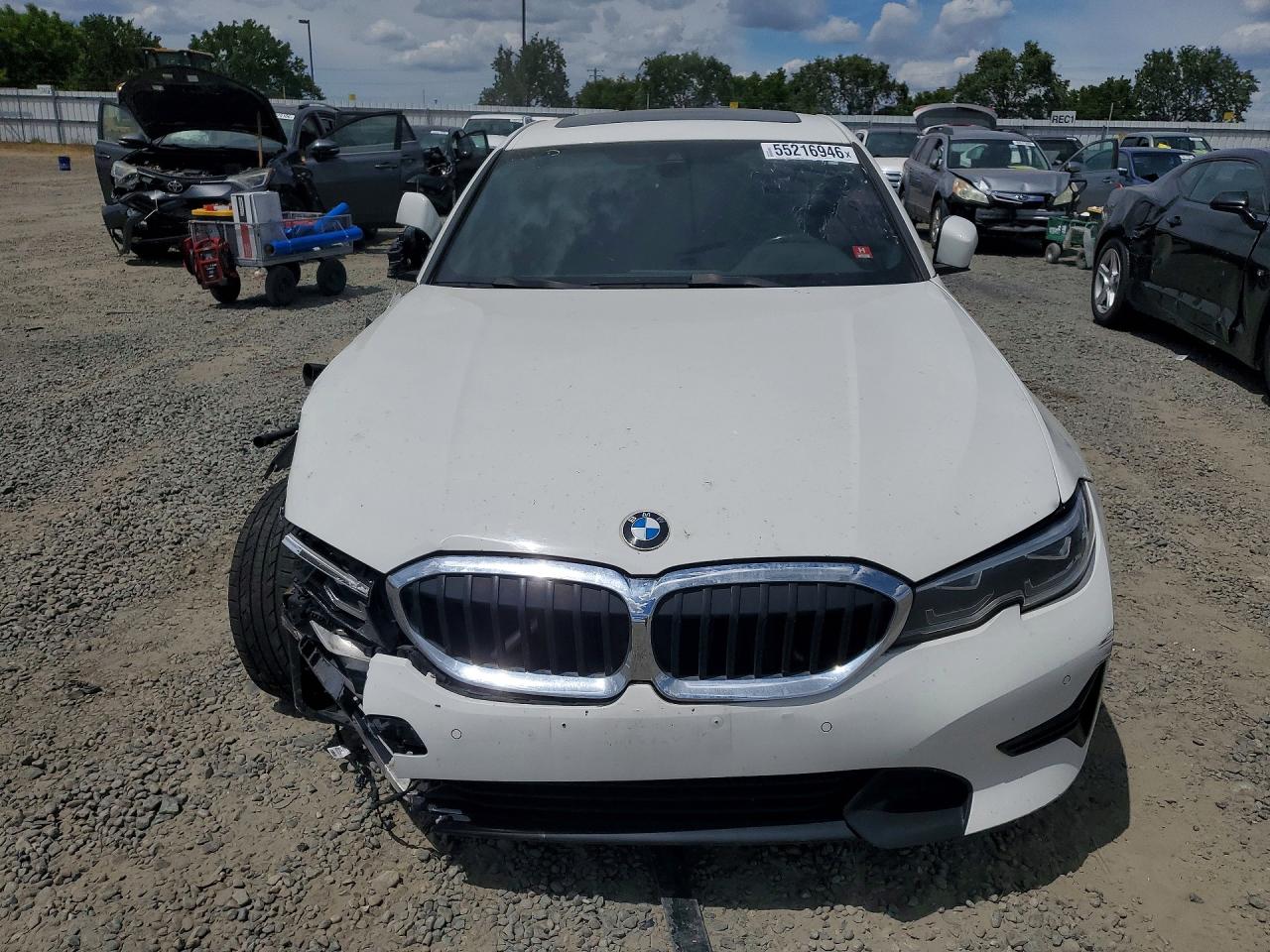 2020 Bmw 330i White vin: 3MW5R1J04L8B04420