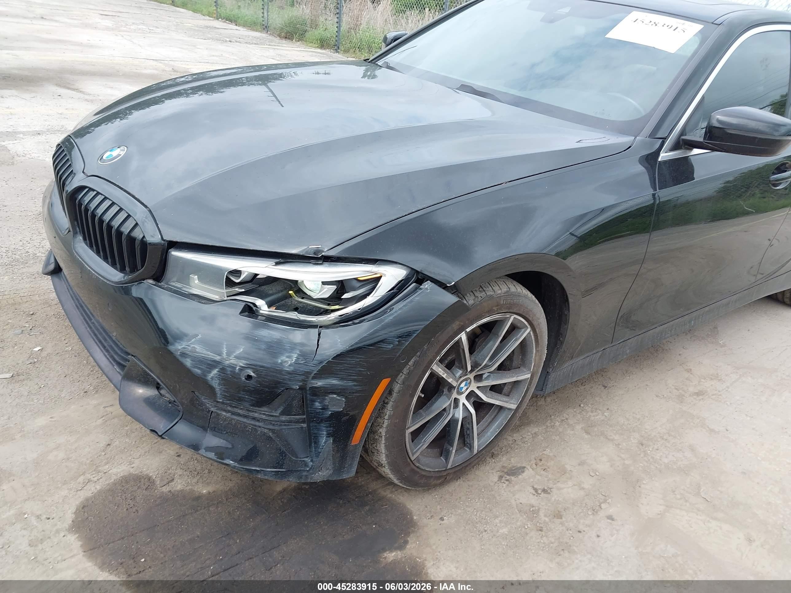 2021 Bmw 330i   Черный vin: 3MW5R1J04M8C18581