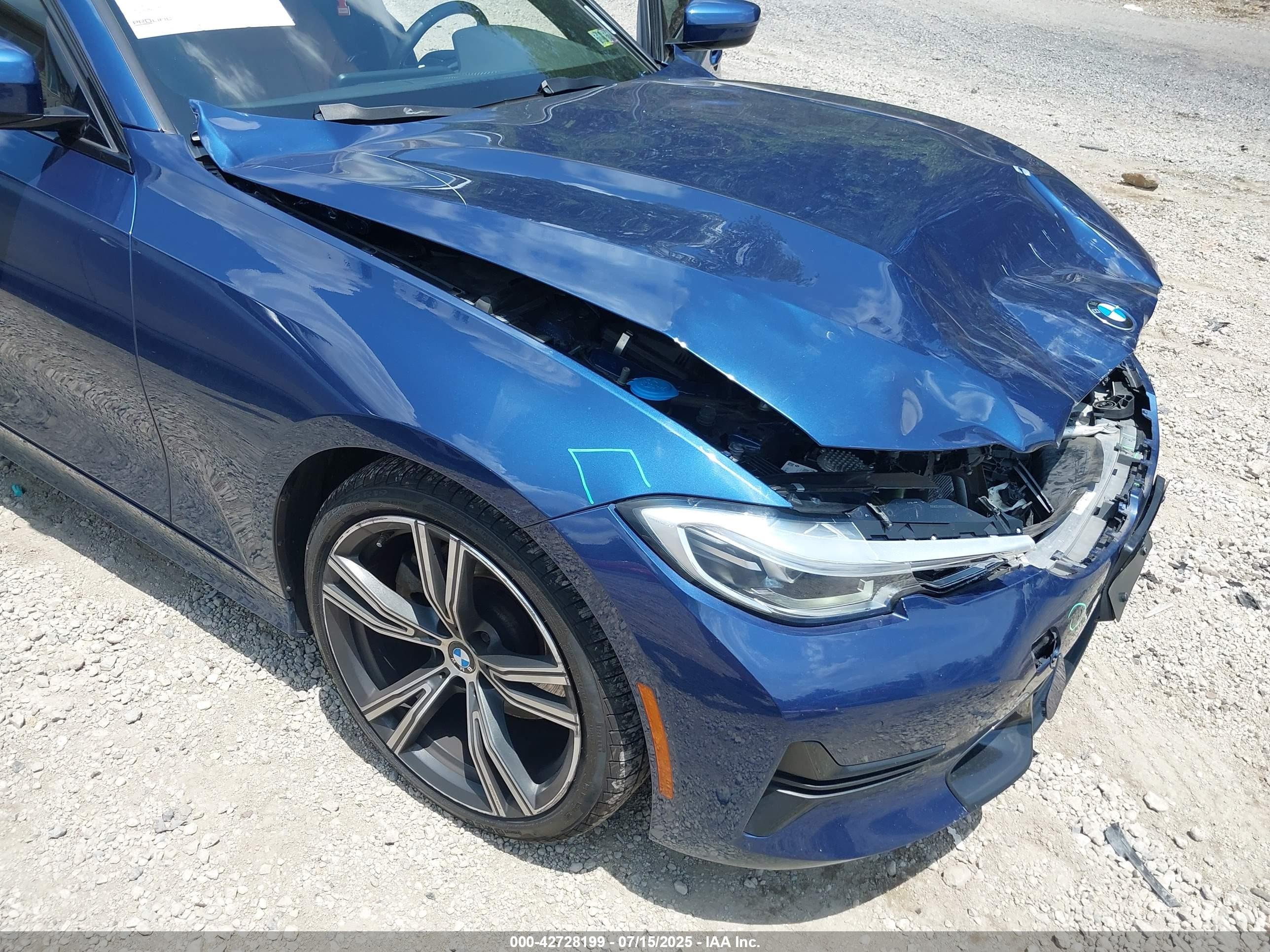 2022 Bmw 330i   Синий vin: 3MW5R1J04N8C47788