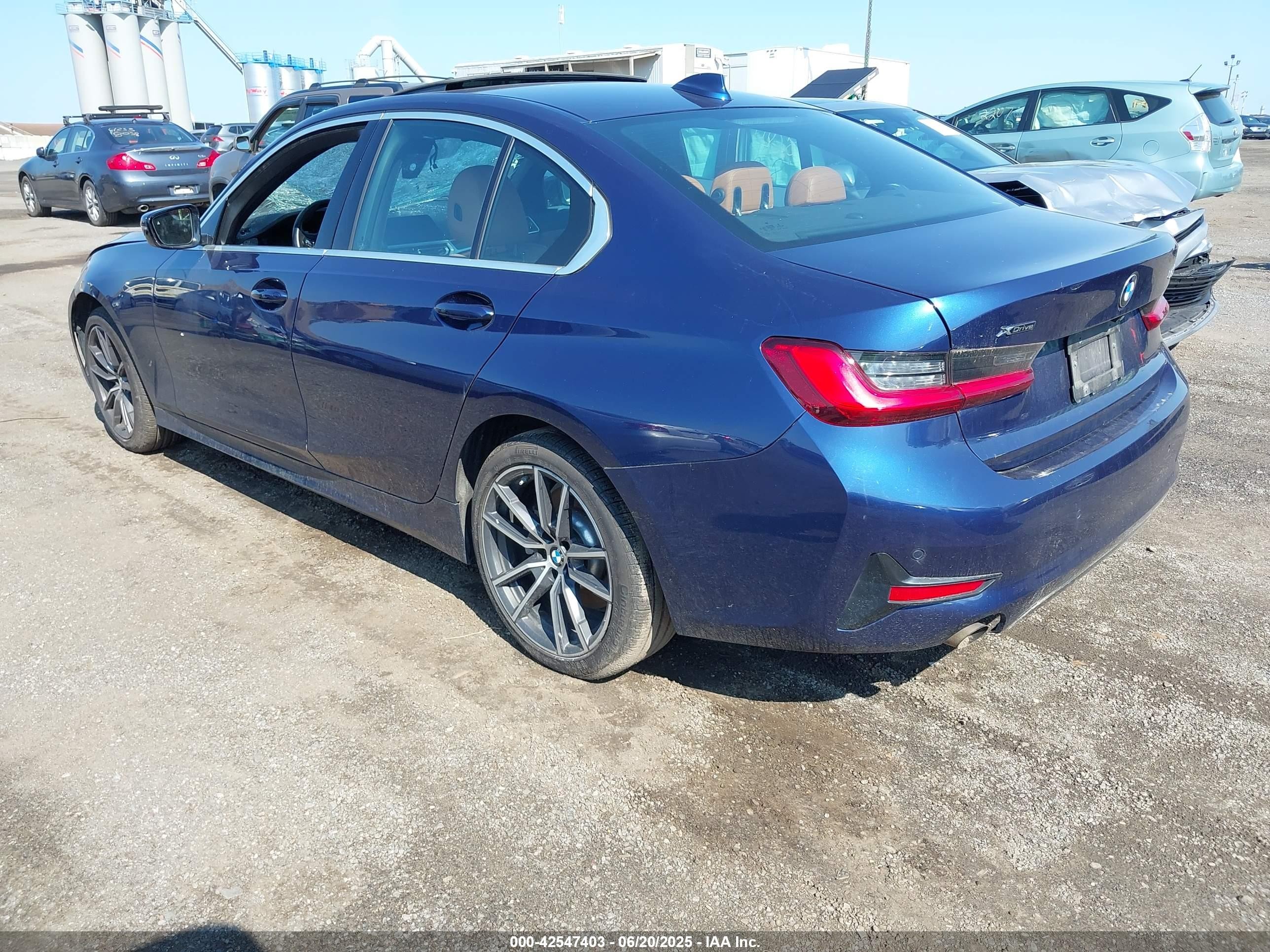2020 Bmw 330i Xdrive Blue vin: 3MW5R7J00L8B35571
