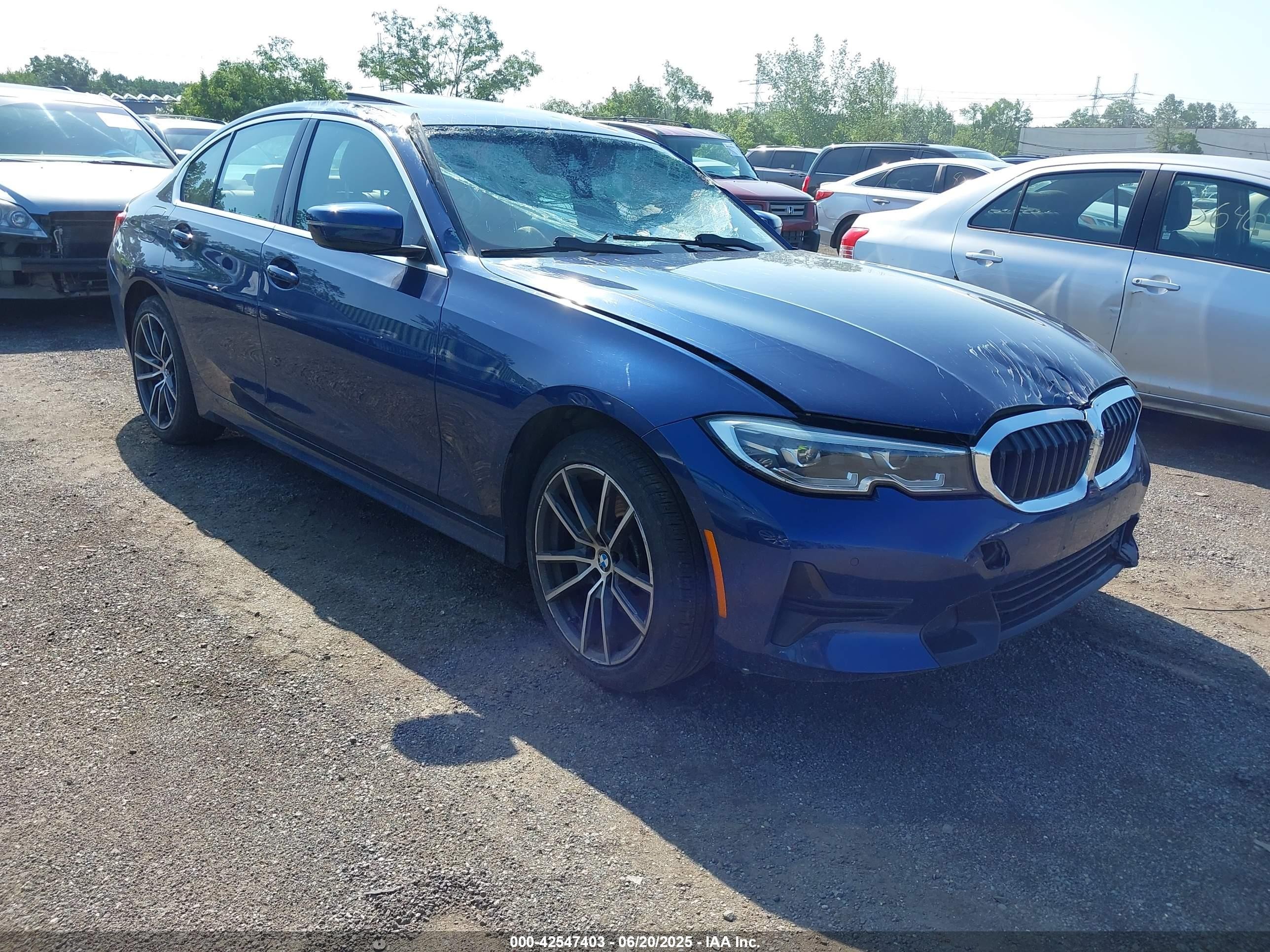 2020 Bmw 330i Xdrive Blue vin: 3MW5R7J00L8B35571