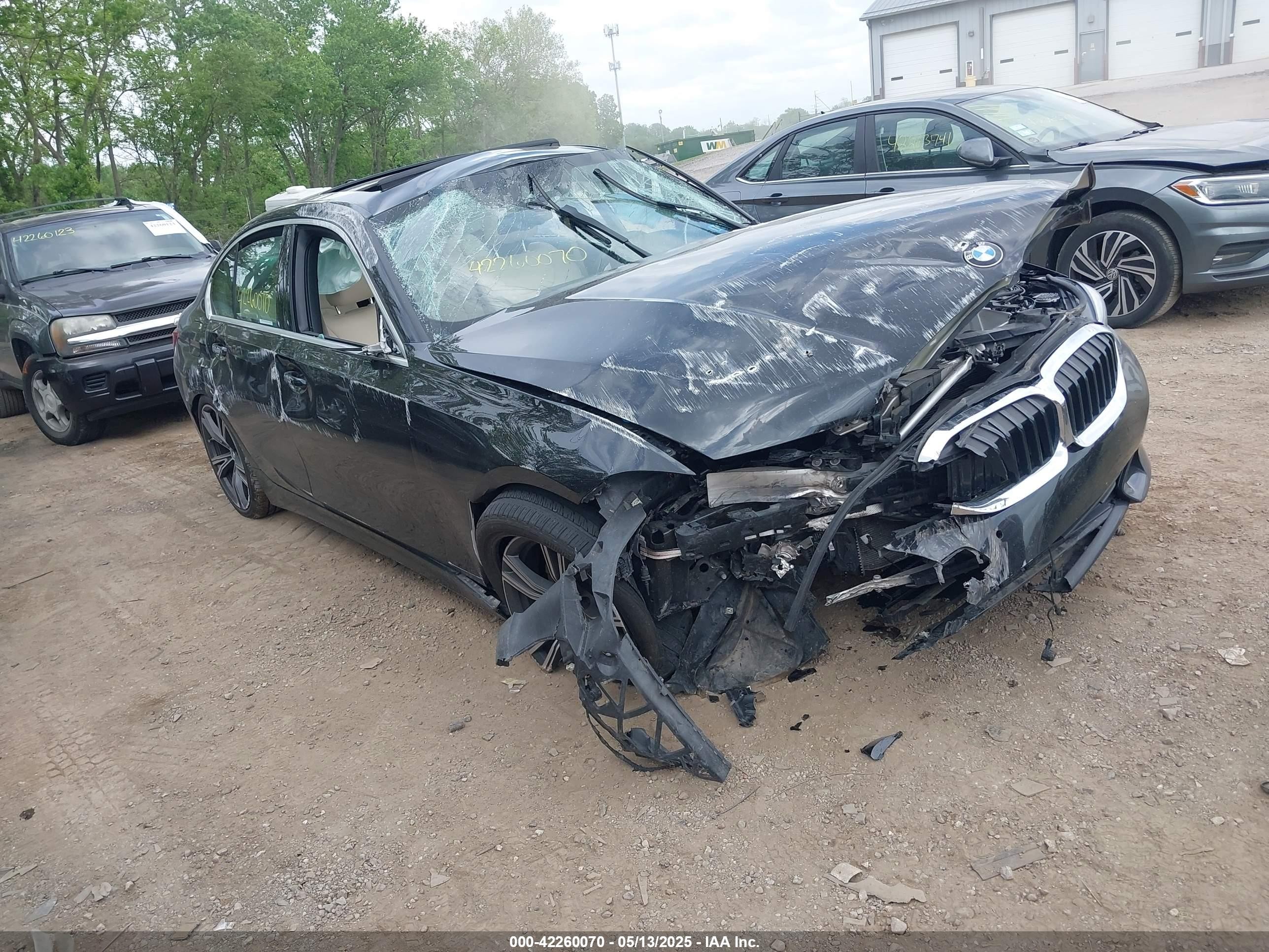 2021 Bmw 330i Xdrive Черный vin: 3MW5R7J00M8B79538