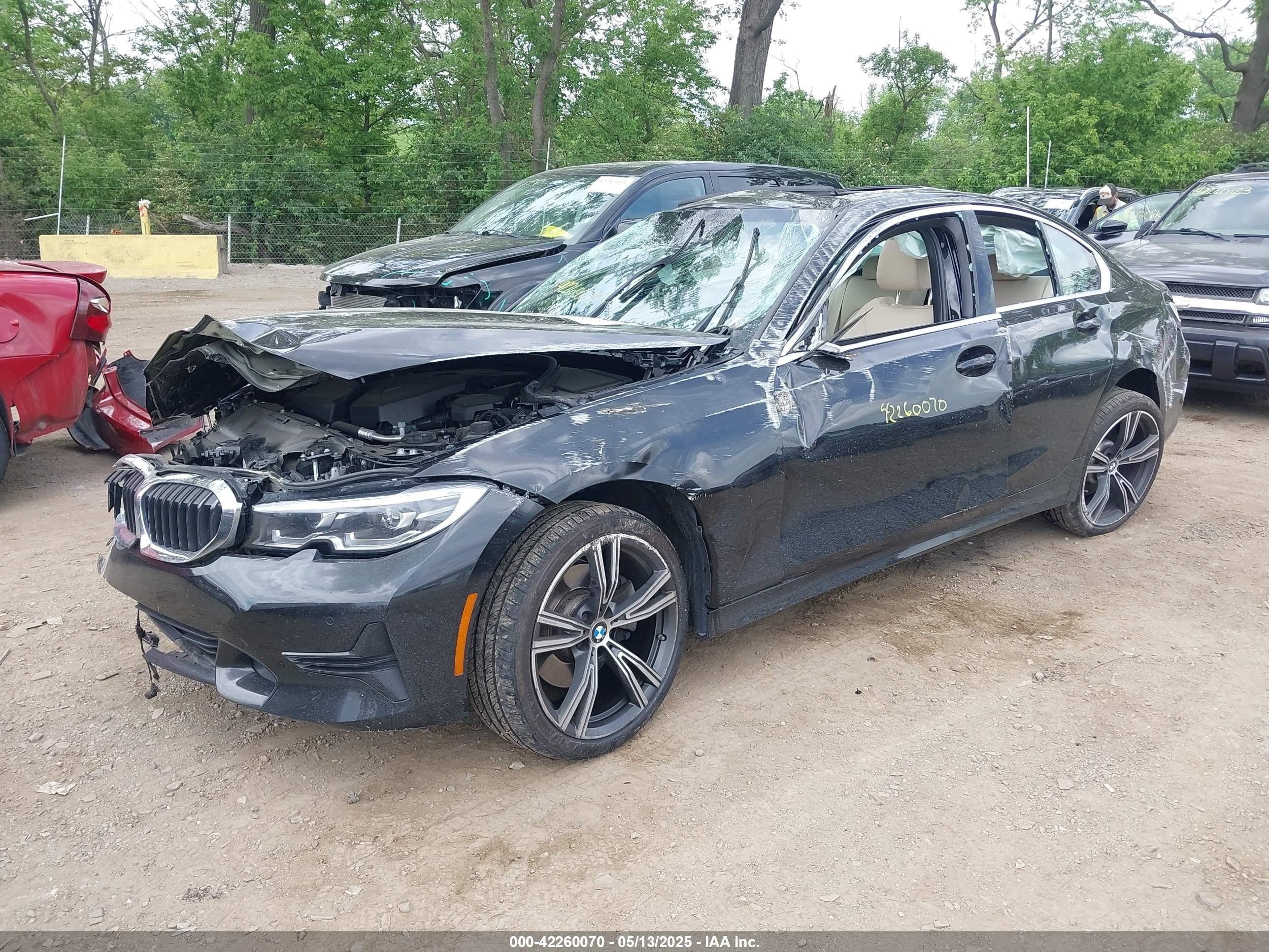 2021 Bmw 330i Xdrive Черный vin: 3MW5R7J00M8B79538