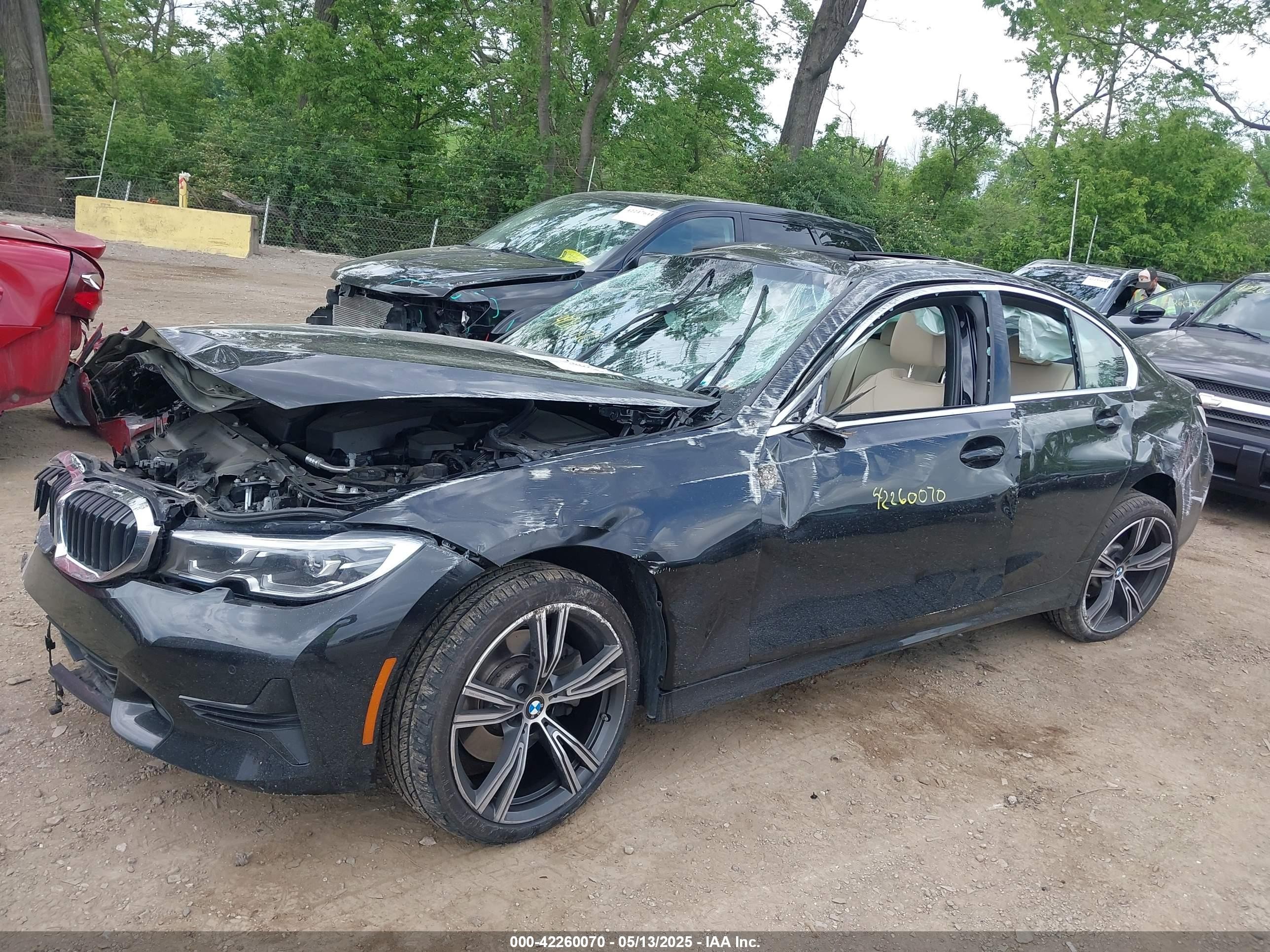 2021 Bmw 330i Xdrive Черный vin: 3MW5R7J00M8B79538