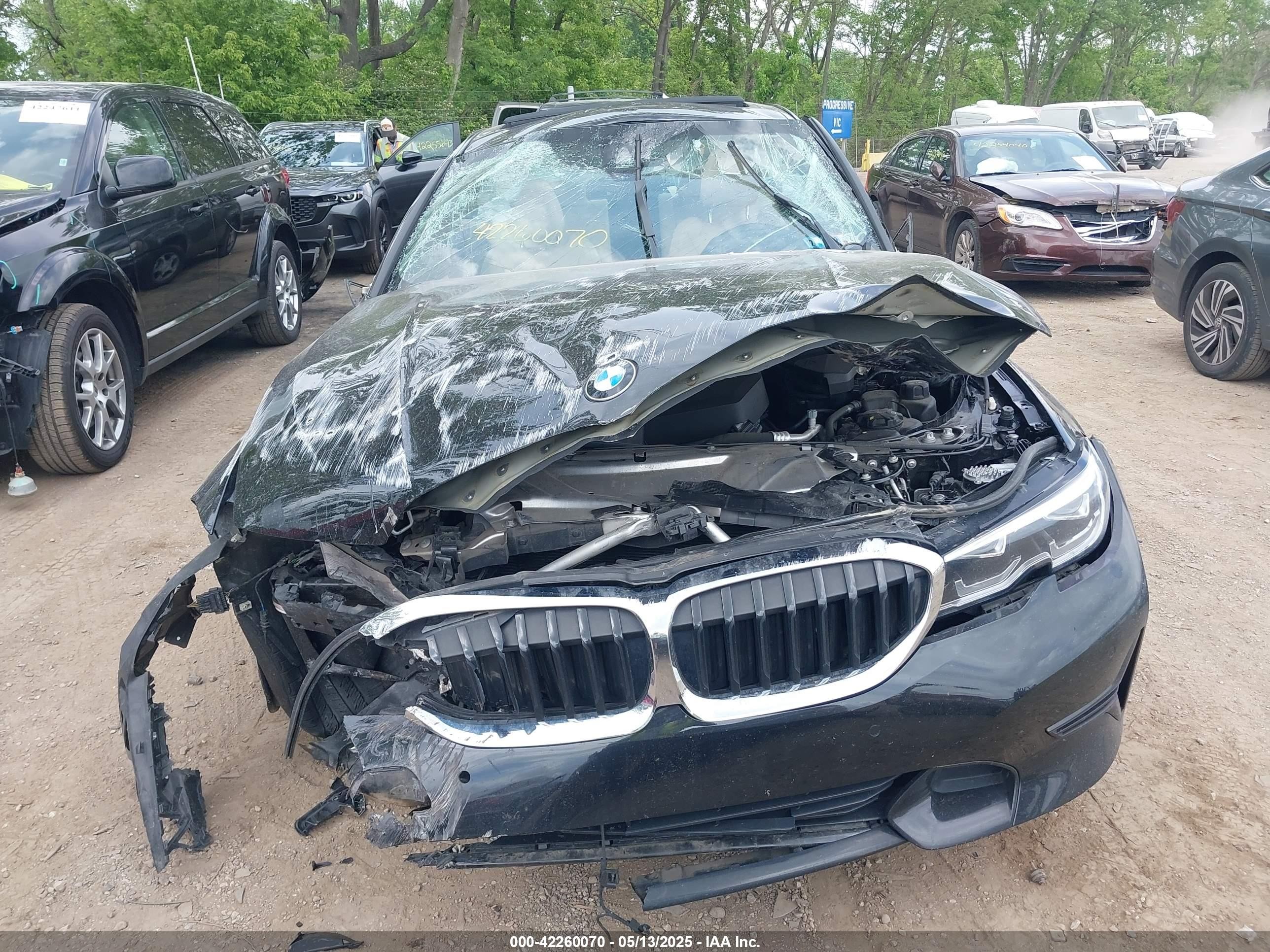 2021 Bmw 330i Xdrive Черный vin: 3MW5R7J00M8B79538