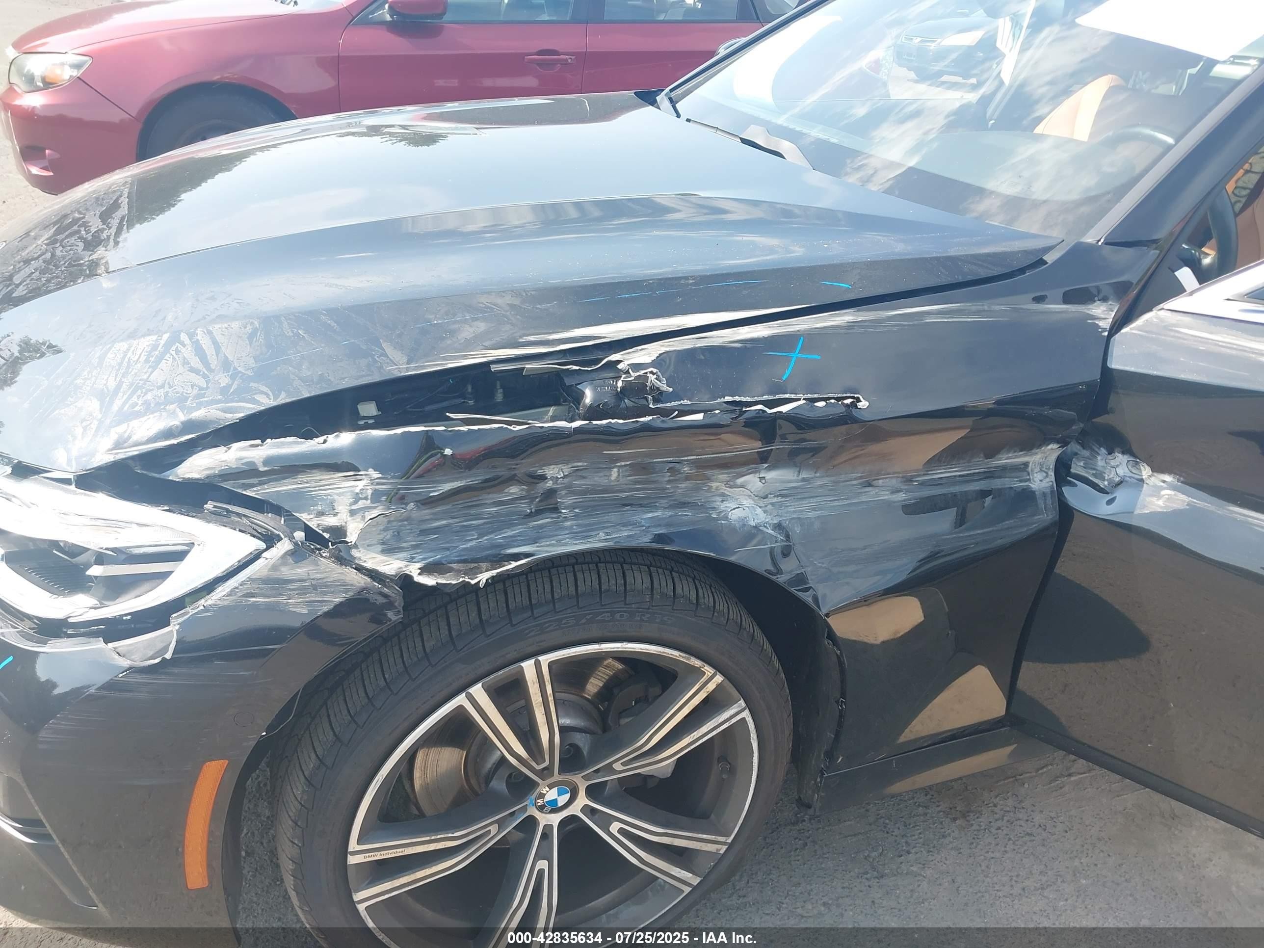 2022 Bmw 330i Xdrive Black vin: 3MW5R7J01N8C49856