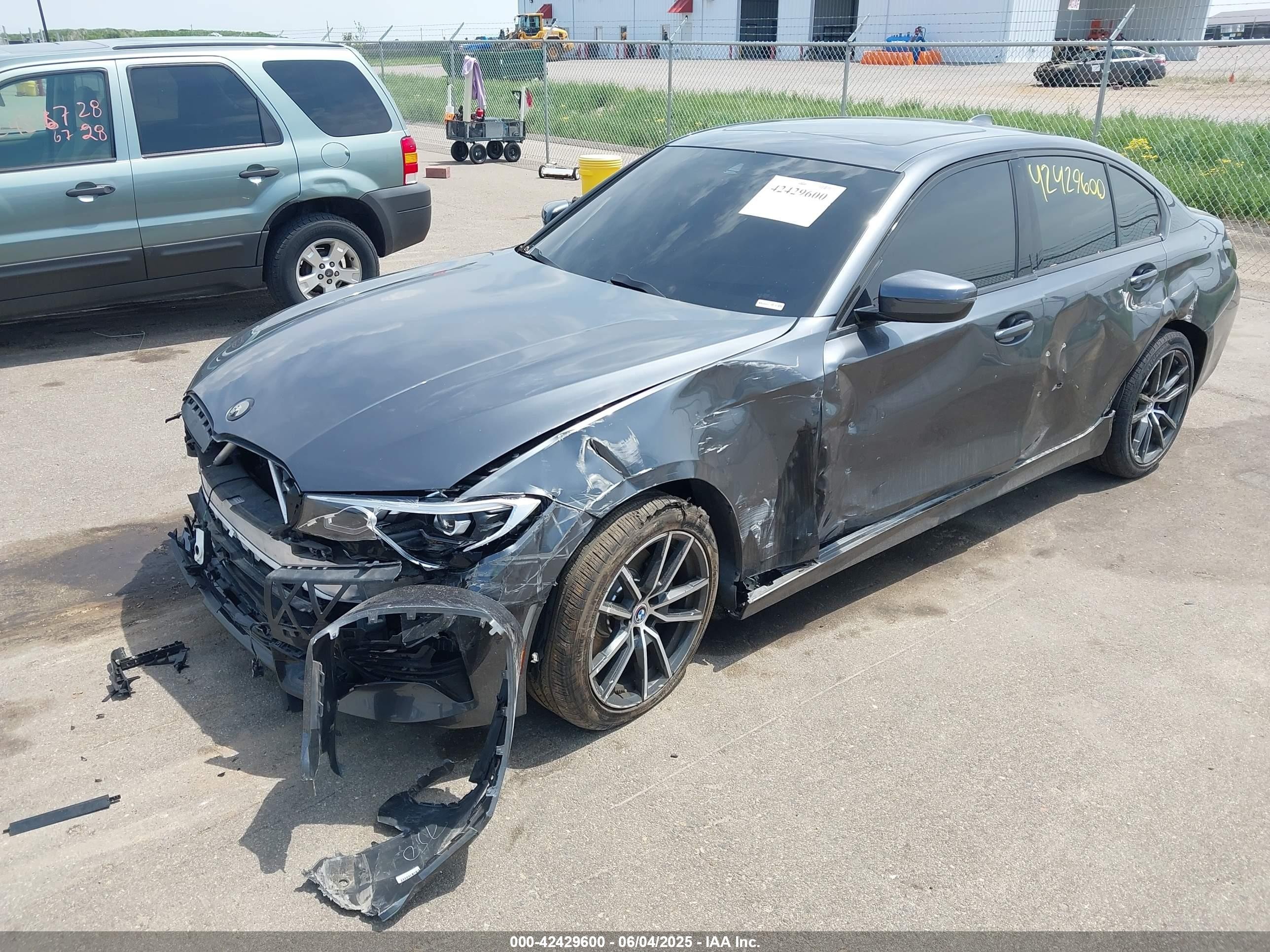 2020 Bmw 330i Xdrive Gray vin: 3MW5R7J02L8B26628
